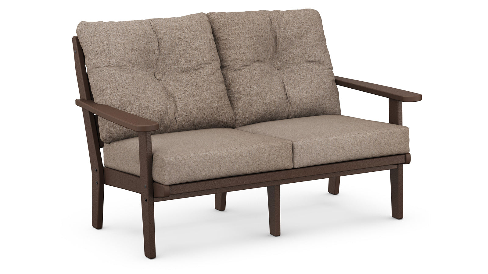 Lakeside Deep Seating Loveseat Settee - Mahogany