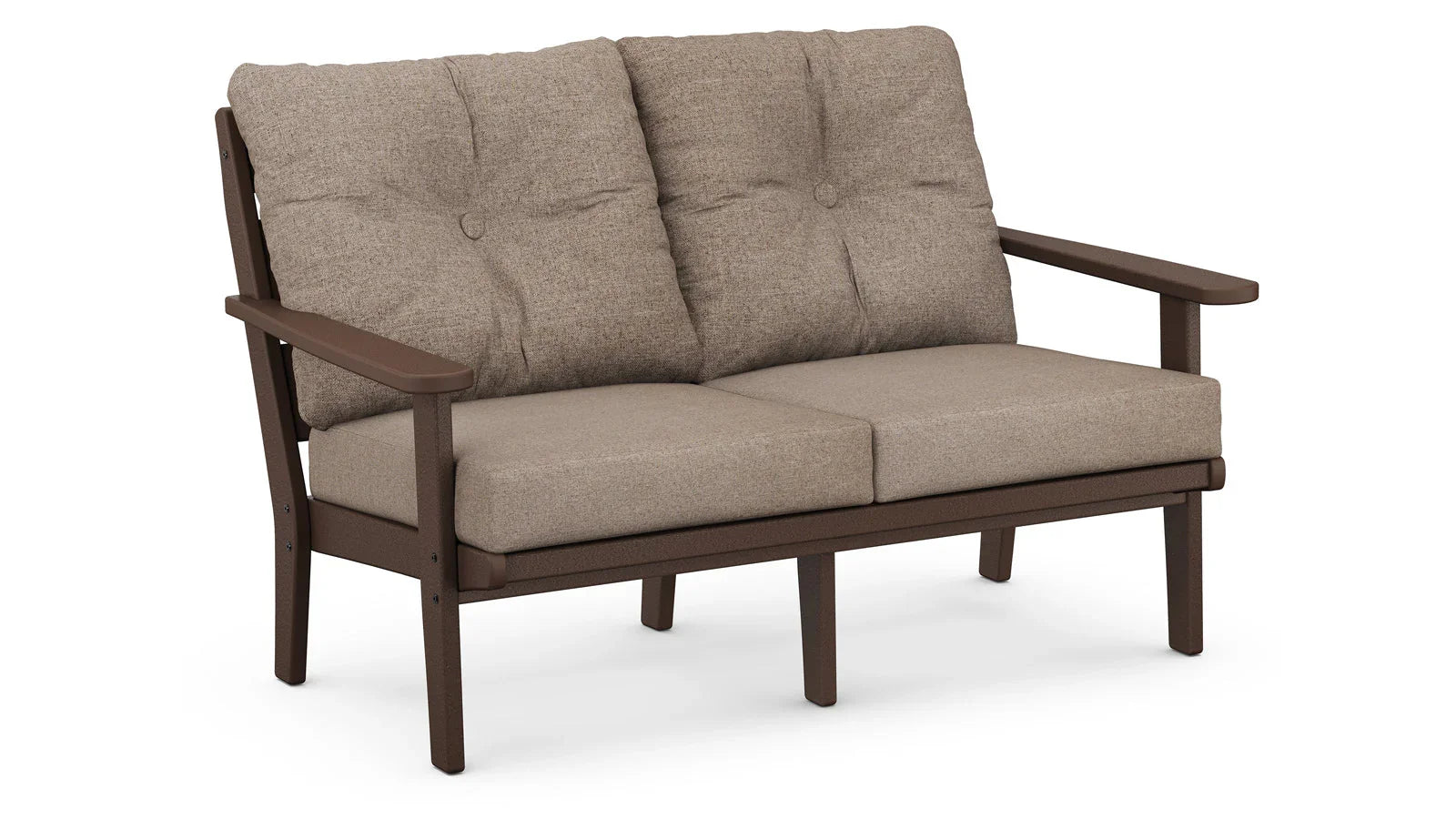 Lakeside Deep Seating Loveseat Settee - Mahogany