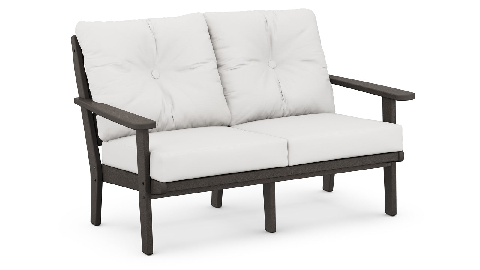 Lakeside Deep Seating Loveseat Settee - Vintage Coffee