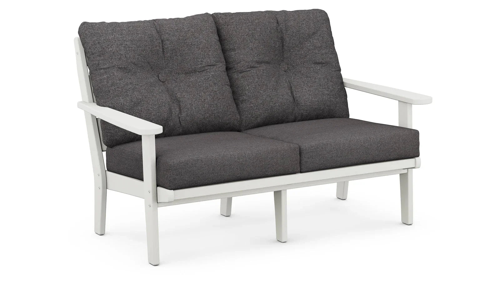 Lakeside Deep Seating Loveseat Settee - Vintage White