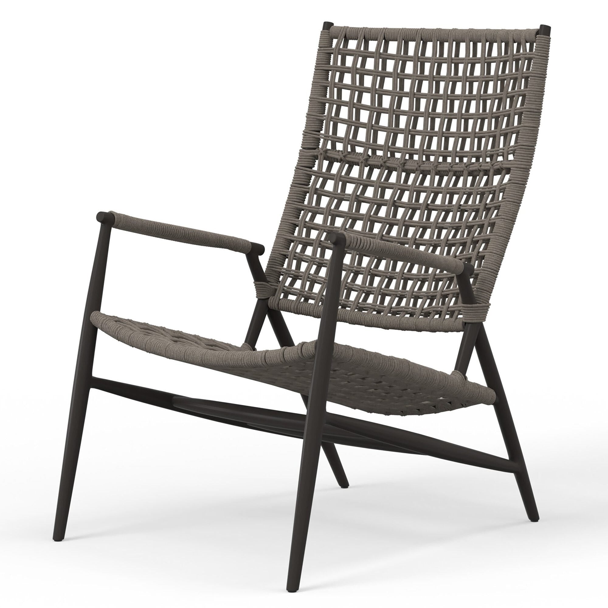 Sunset West Grigio Rope High Back Accent Chair