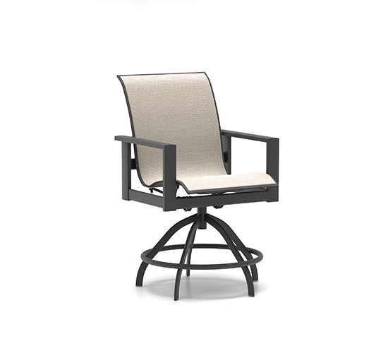 Homecrest Elements Padded Sling Swivel Rocker Balcony Stool 51790
