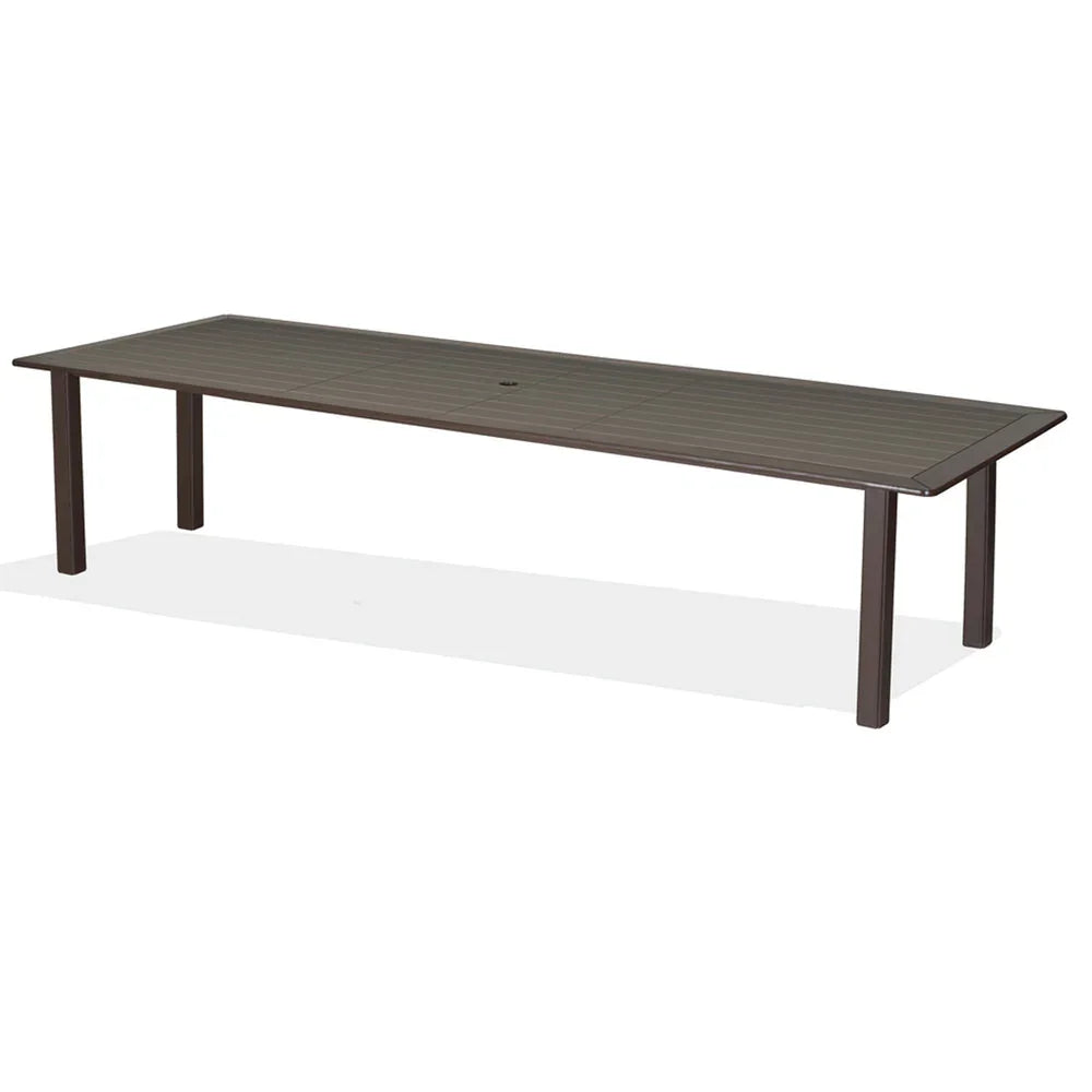 Telescope Casual 42" x 120" Rectangular MGP/Aluminum Extension Table with Umbrella Hole