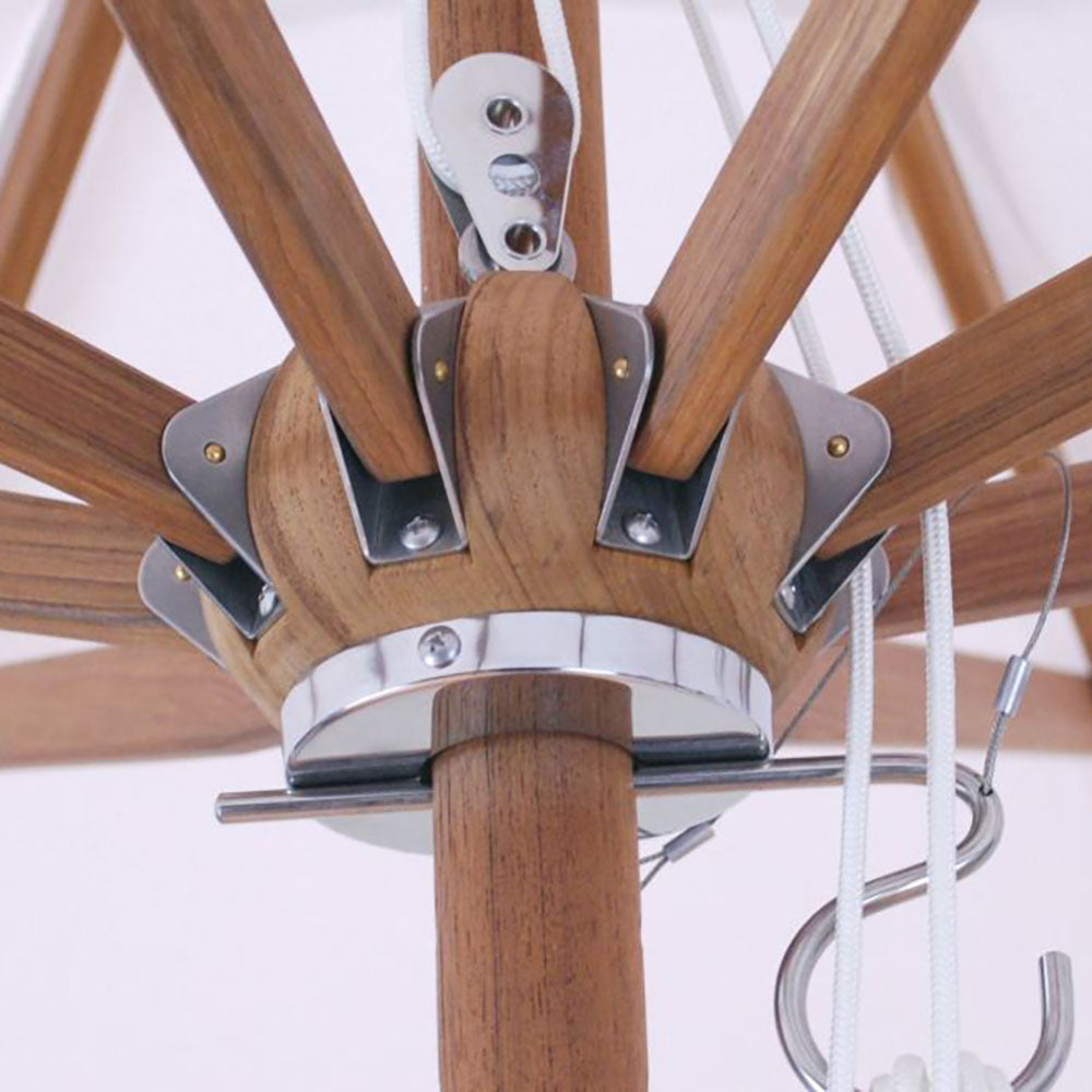 Galtech 9' Octagon 4-Pulley Teak Market Umbrella (532tk)