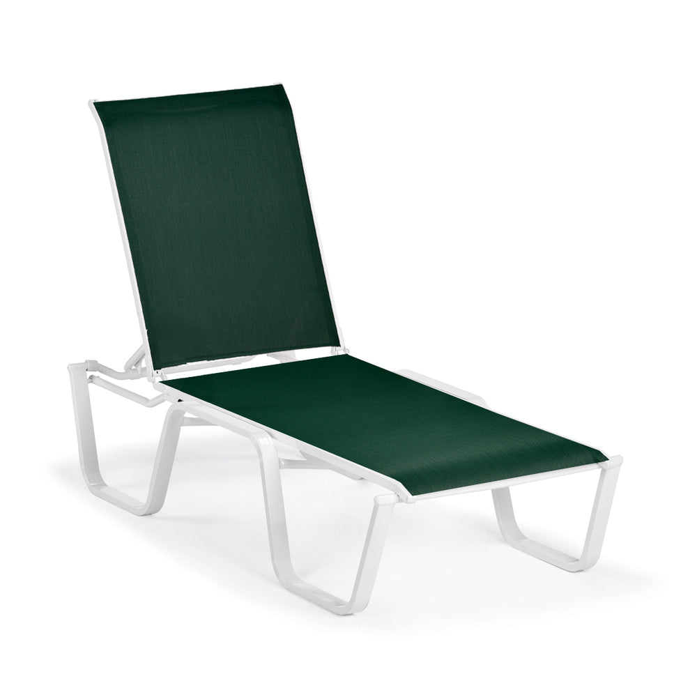 Telescope Casual Aruba Sling Four-Position Lay-Flat Stacking Armless Chaise (Set of 2)