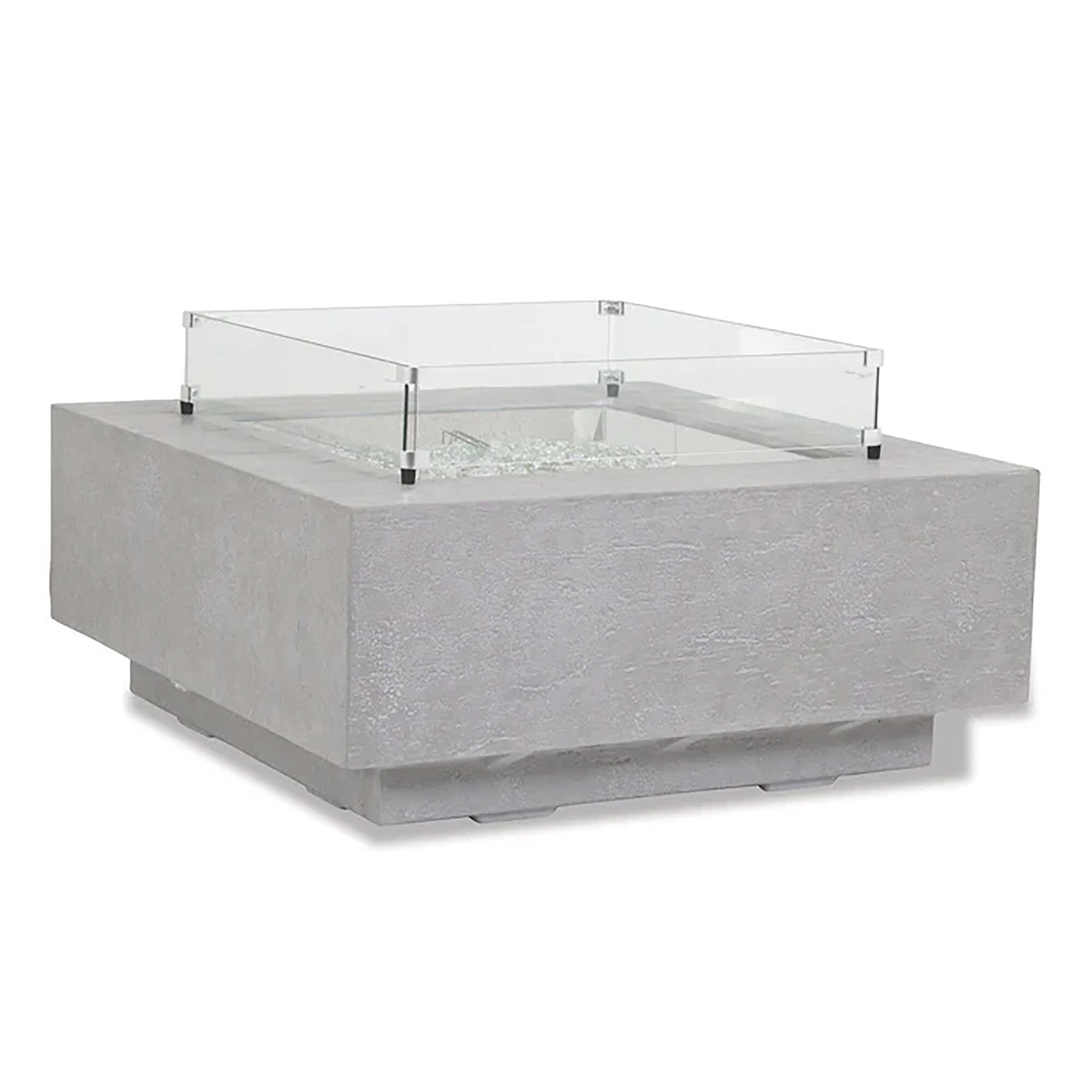 Sunset West Square Fire Table Glass Surround