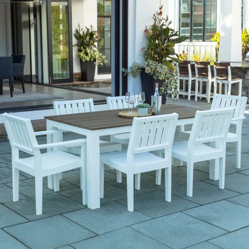 Seaside Casual Greenwich Dining Side Chair with Slatted Back