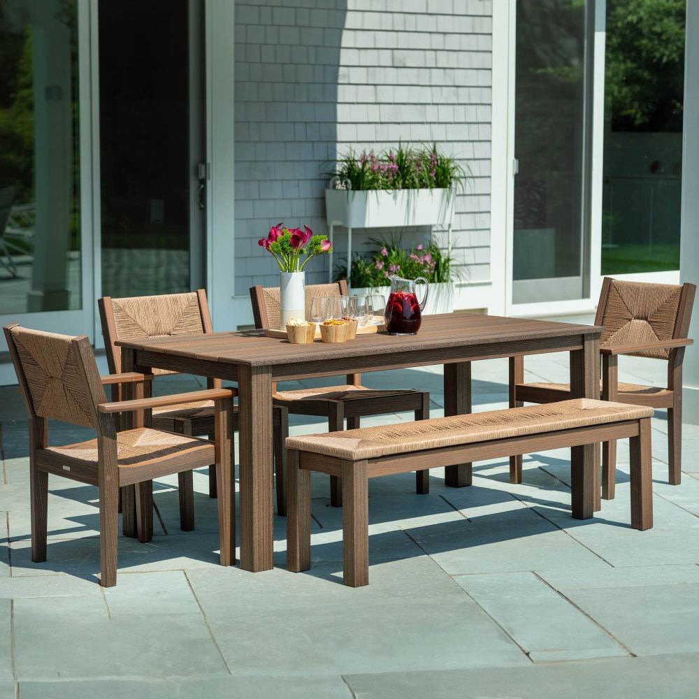 Seaside Casual Greenwich Woven Dining Arm Chair