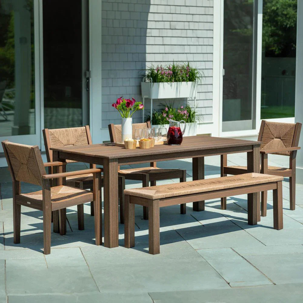 Seaside Casual Greenwich Woven Dining Arm Chair