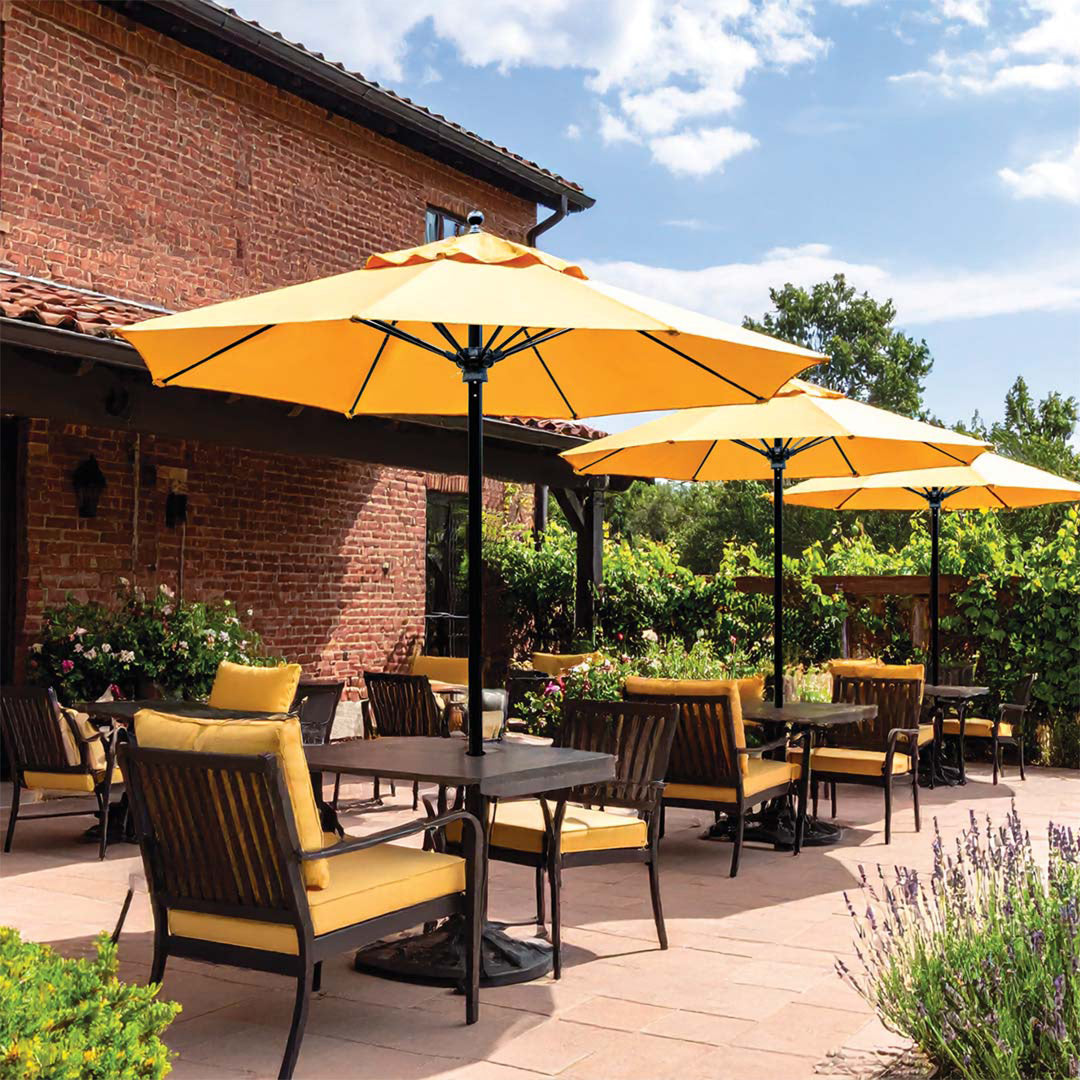 Galtech 7.5' Octagon Commercial Market Umbrella w/ Fiberglass Ribs (725)