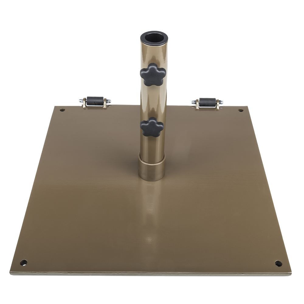 Steel Plate 75 lbs. Freestanding Umbrella Base w/ Wheels