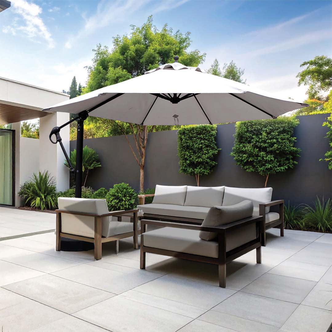 Galtech 11' Octagon Cantilever Umbrella w/ Rolling Base (887)