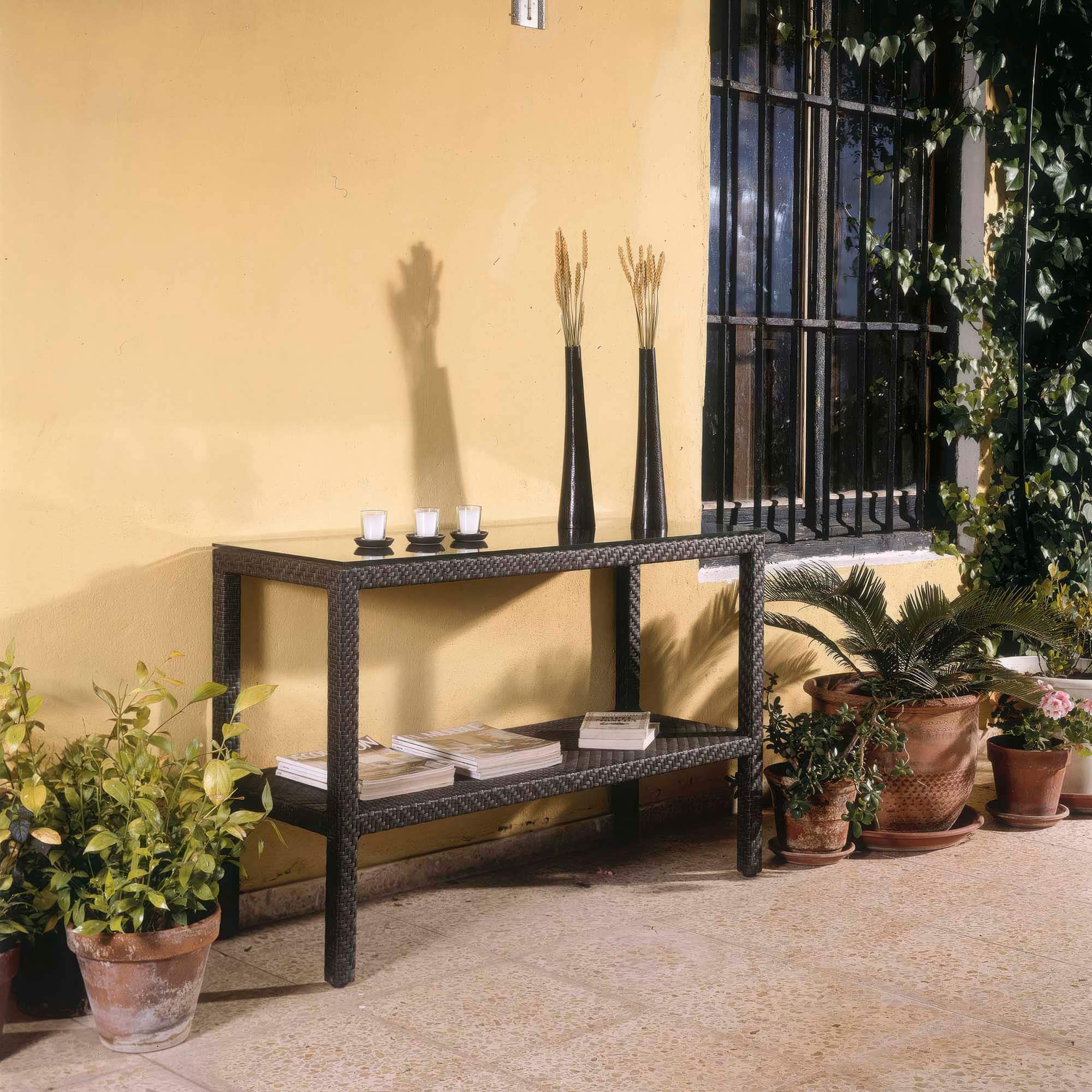 Hospitality Rattan Atlantis Rectangular Console Table