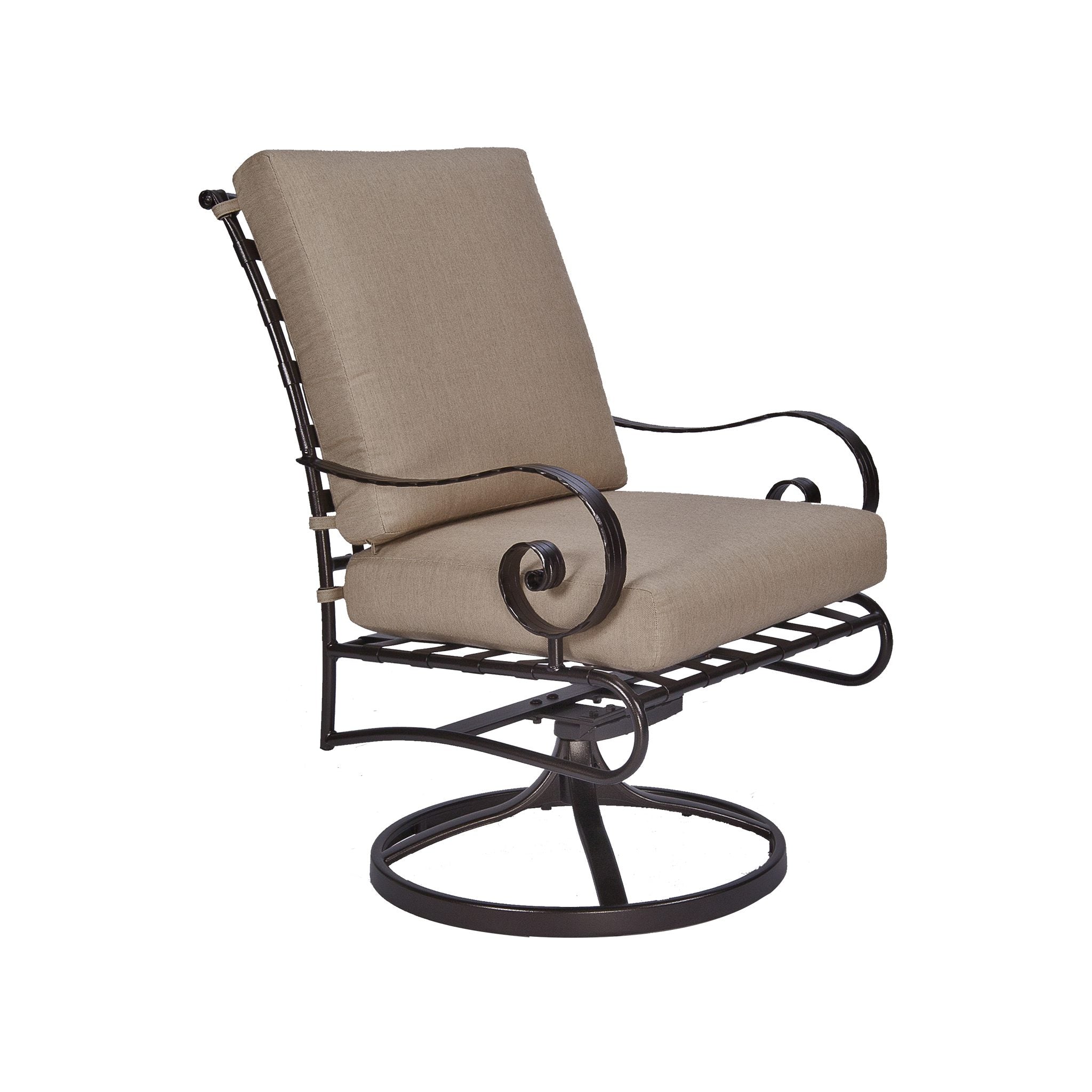 Classico-W Cushioned Swivel Rocker Club Dining Arm Chair