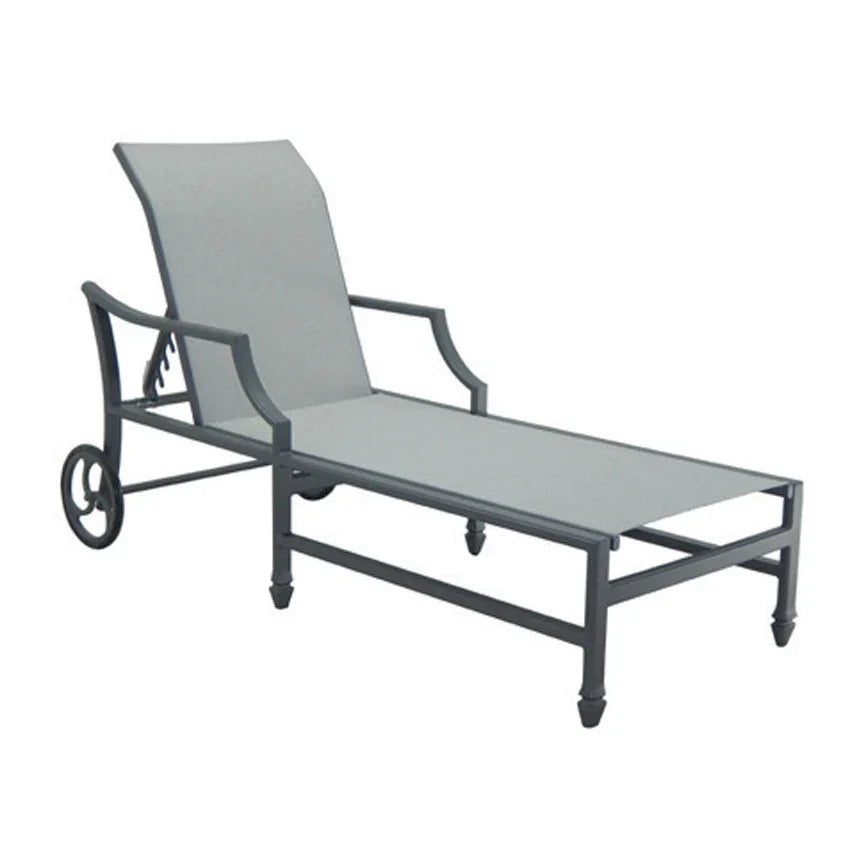 Lancaster Padded Sling Chaise Lounge 9C92P by Castelle