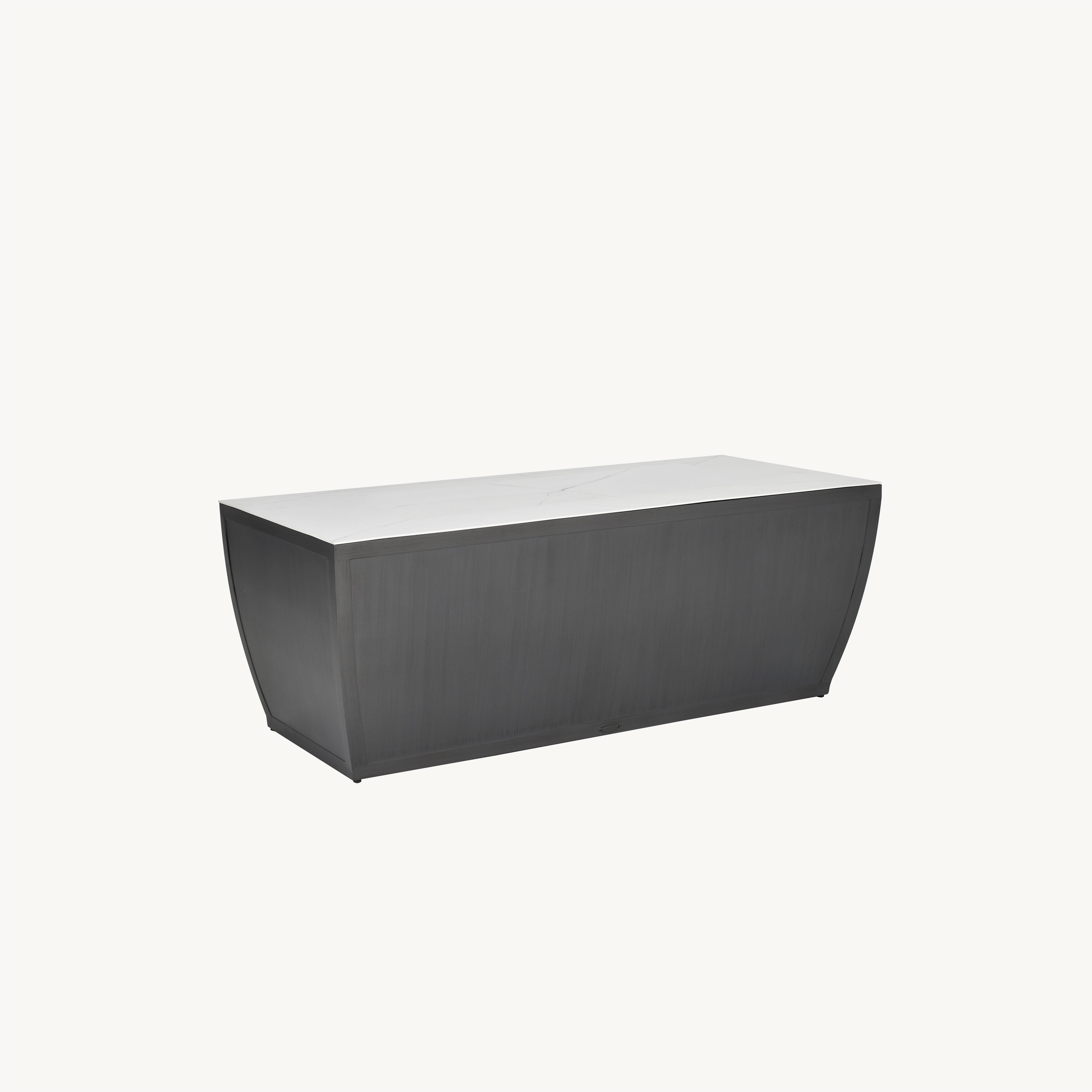 Largo 26" x 60" Rectangular Coffee Table (Smooth Aluminum Sides) A4RC2660 by Castelle