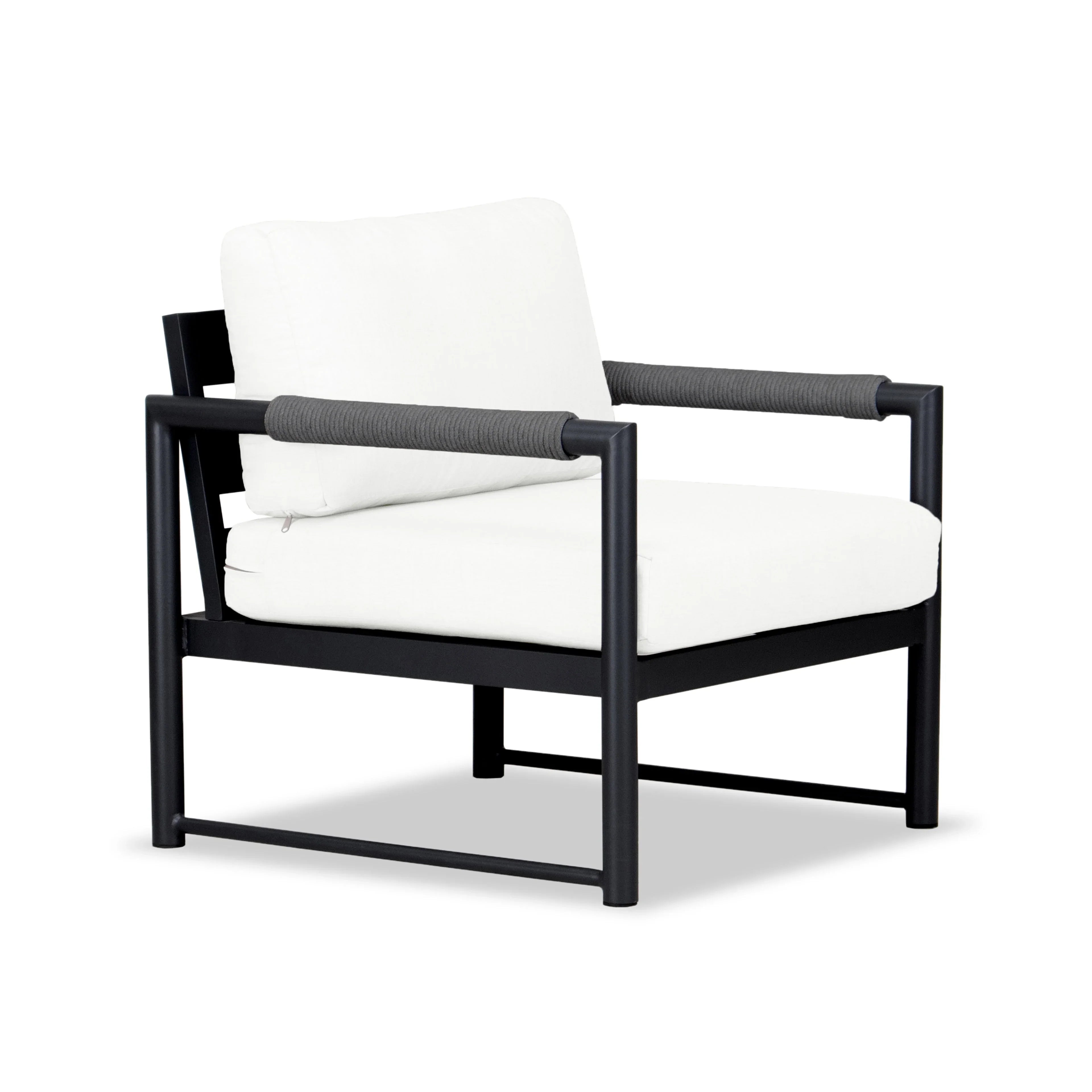 Alto Club Chair#Finish_Black#Fabric_Canvas Natural