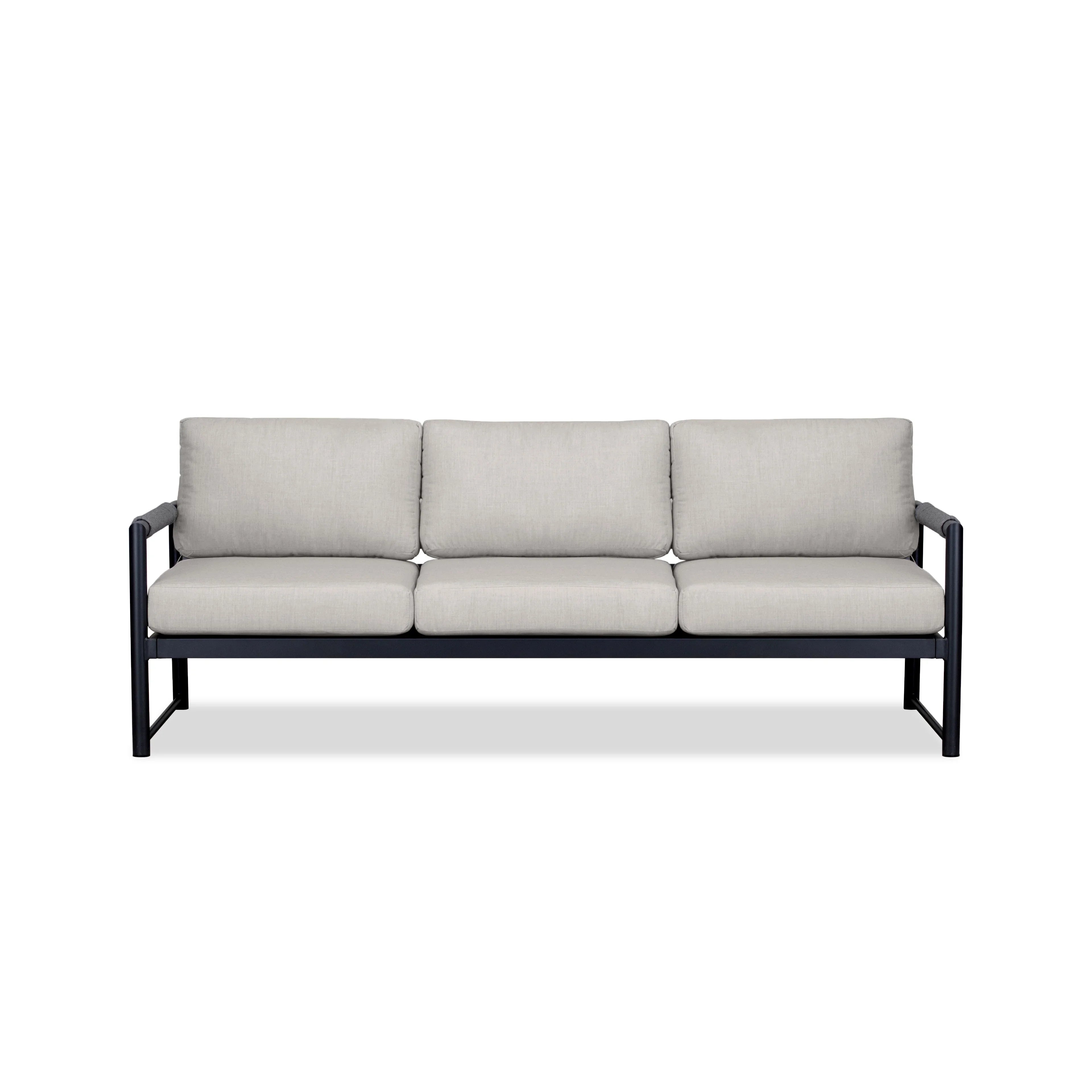 Alto Sofa#Finish_Black#Fabric_Cast Silver