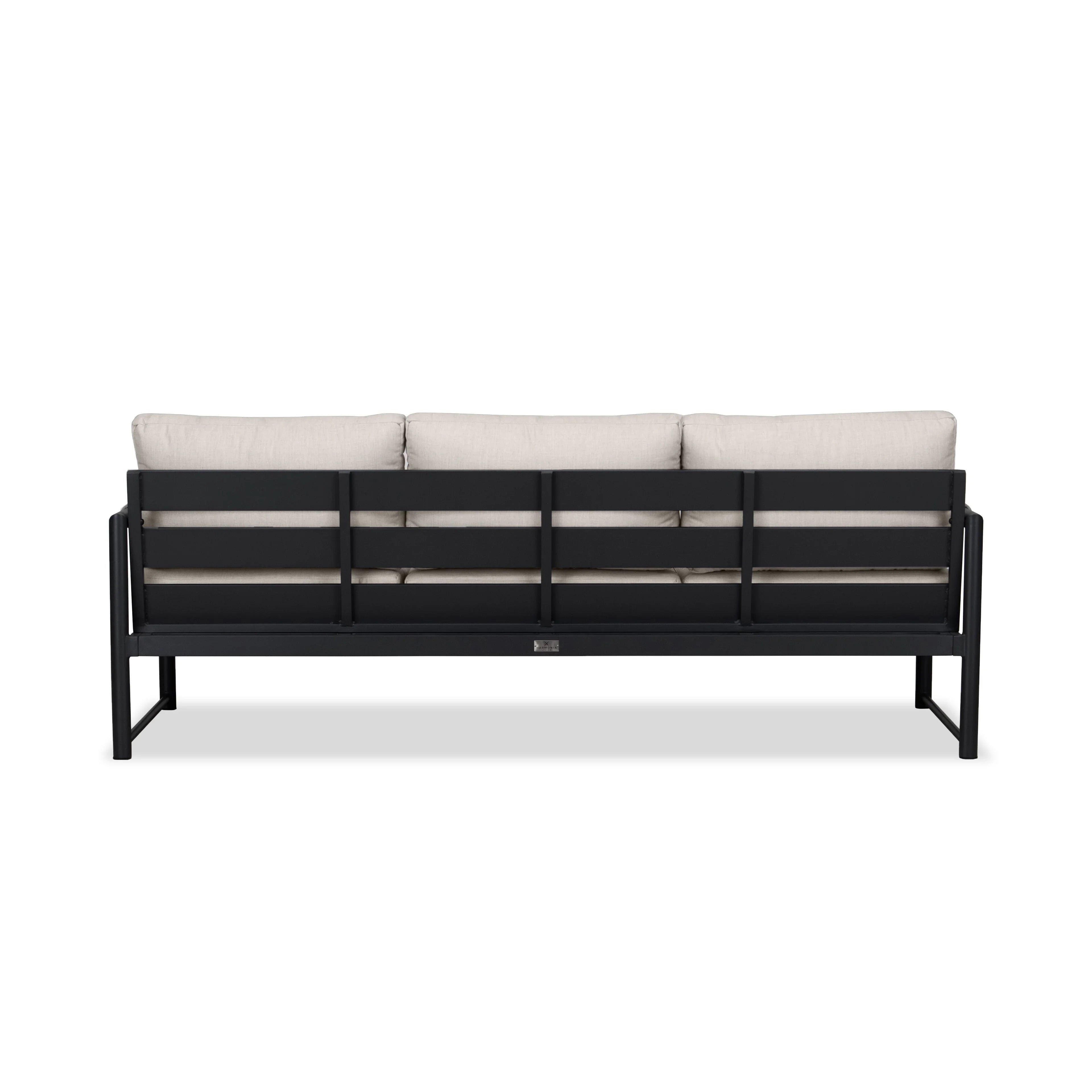 Alto Sofa#Finish_Black#Fabric_Cast Silver