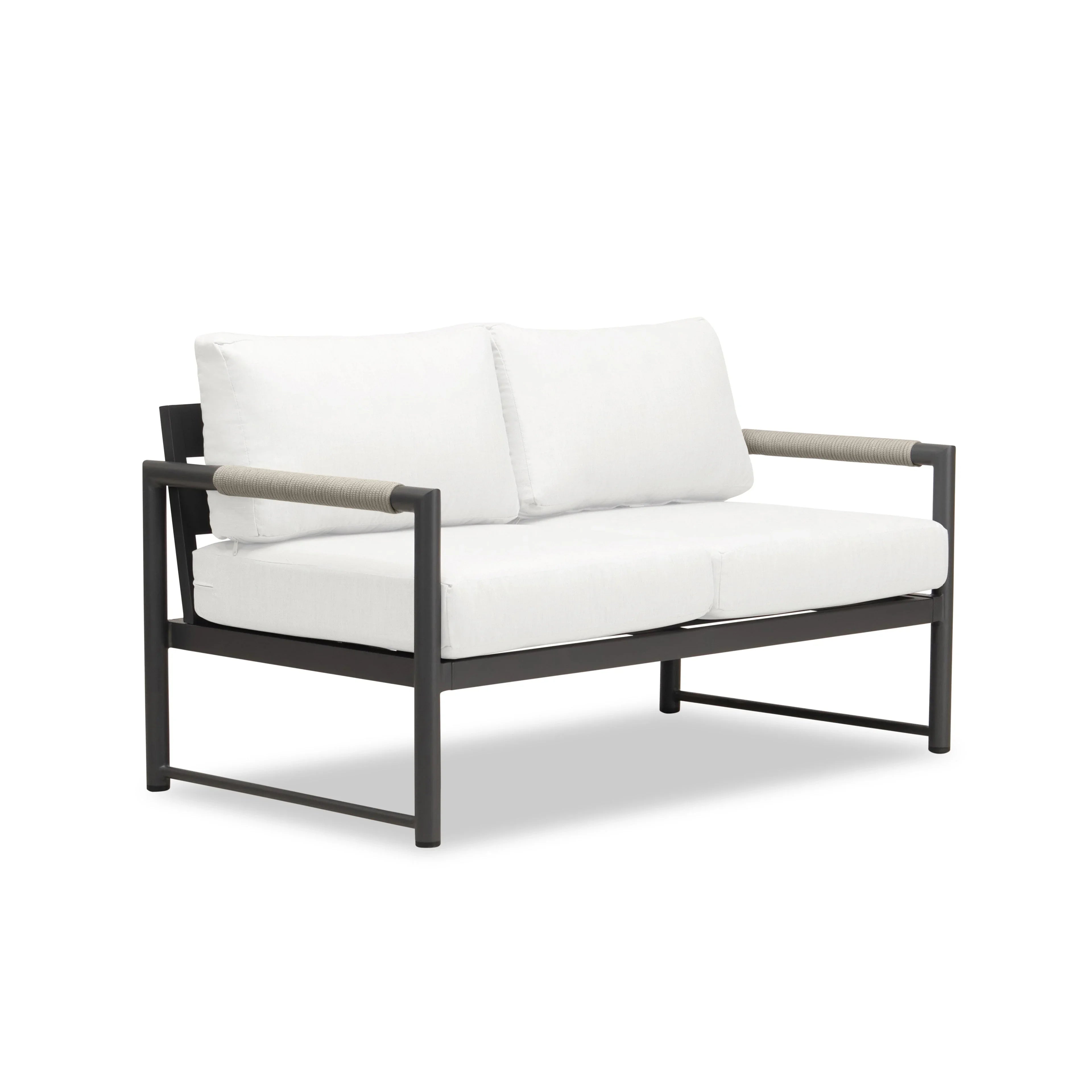 Alto Loveseat#Finish_Slate#Fabric_Canvas Natural