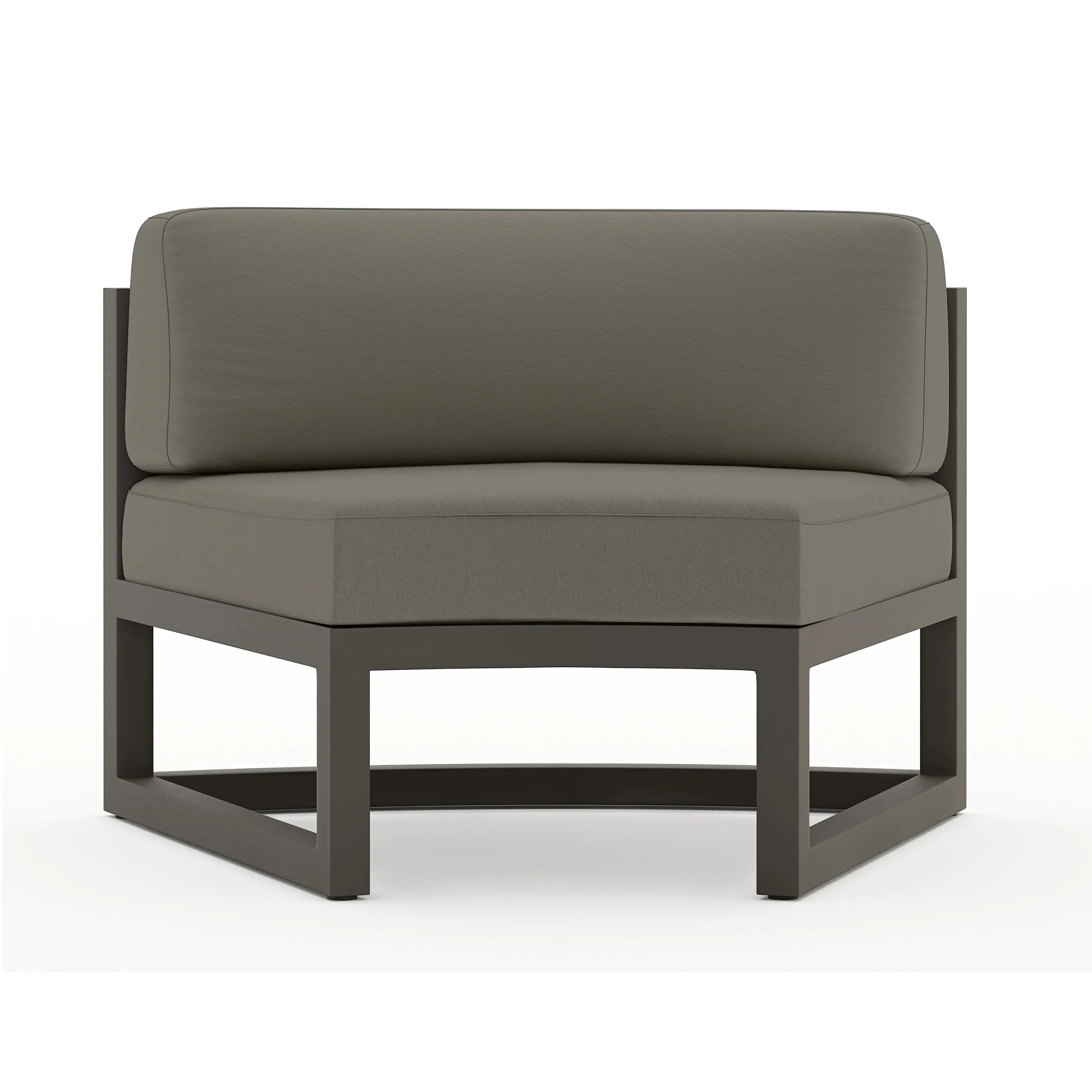 Avion Aluminum Curve Seat (Set of 2)#Finish_Slate#Fabric_Canvas Charcoal