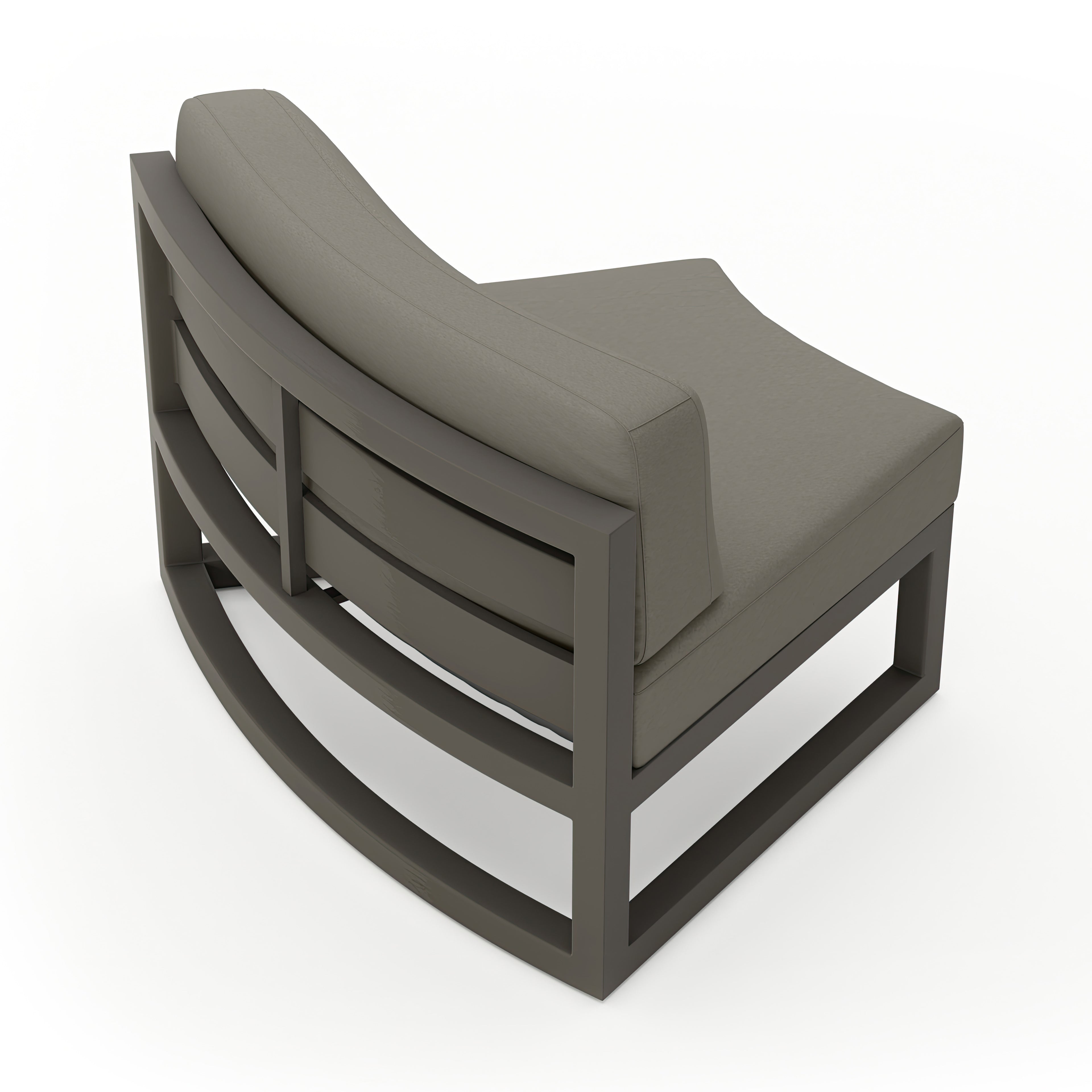 Avion Aluminum Curve Seat (Set of 2)#Finish_Slate#Fabric_Canvas Charcoal