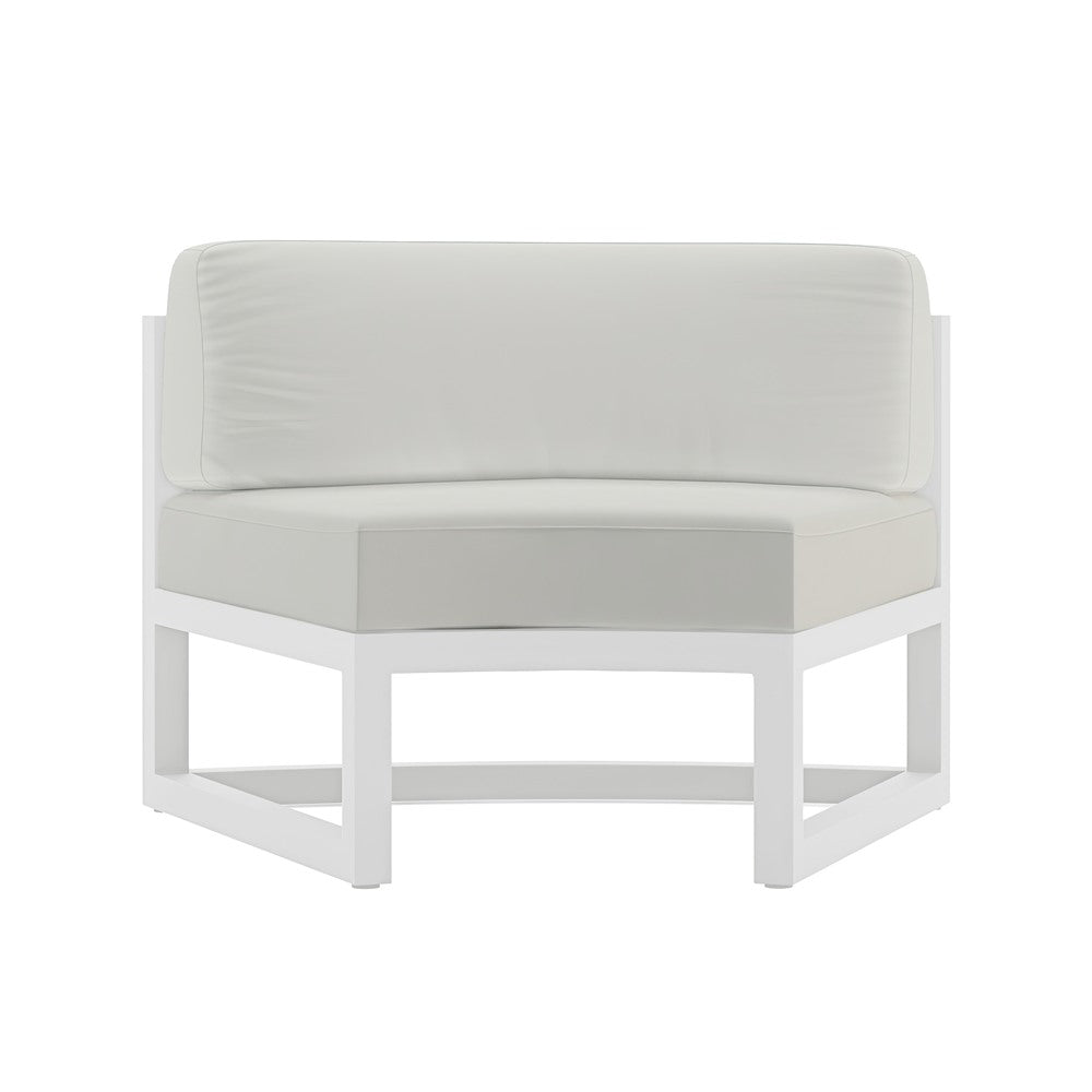 Avion Aluminum Curve Seat (Set of 2)#Finish_White#Fabric_Canvas Natural