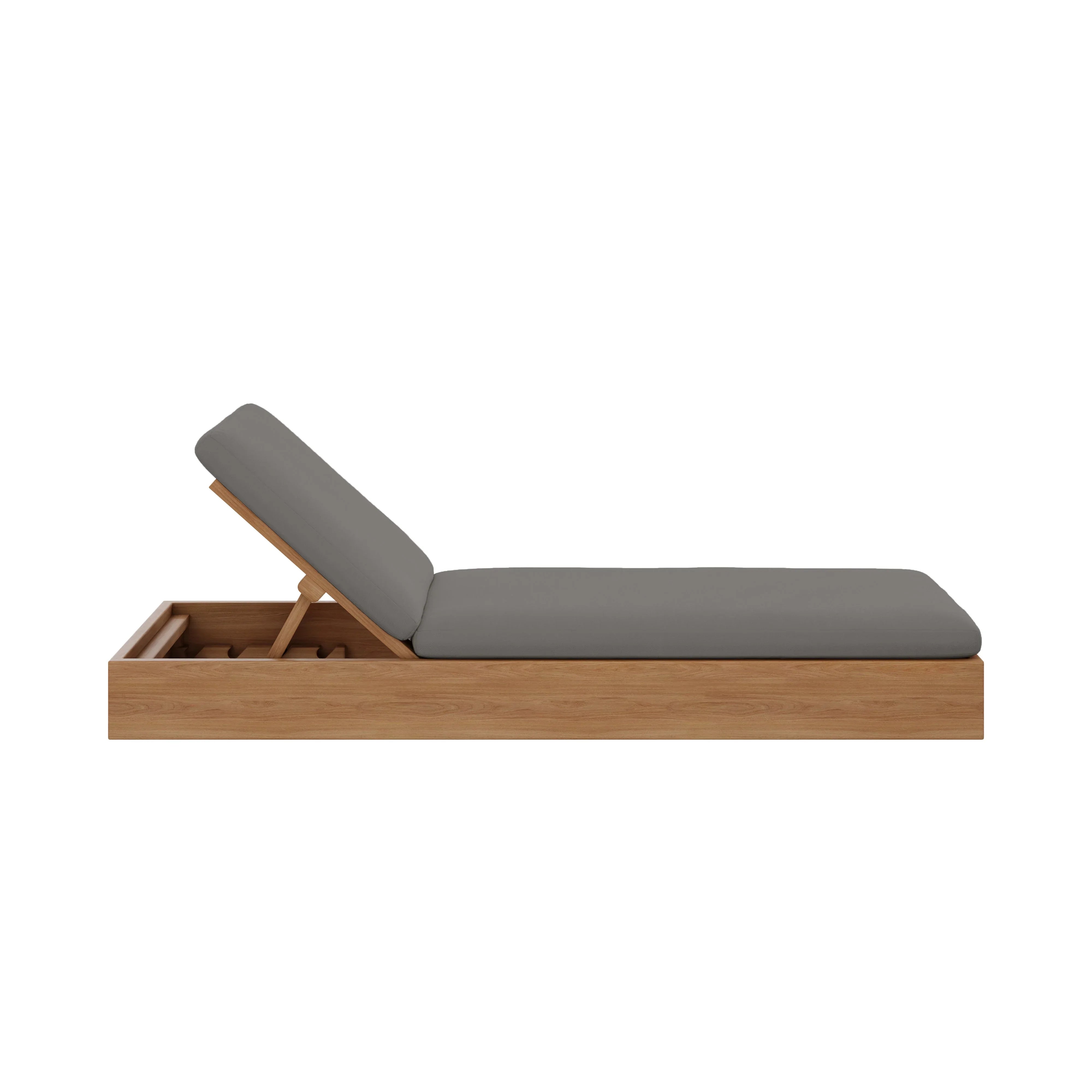 Beja Chaise Lounge#Finish_Natural Sanded#Fabric_Canvas Charcoal