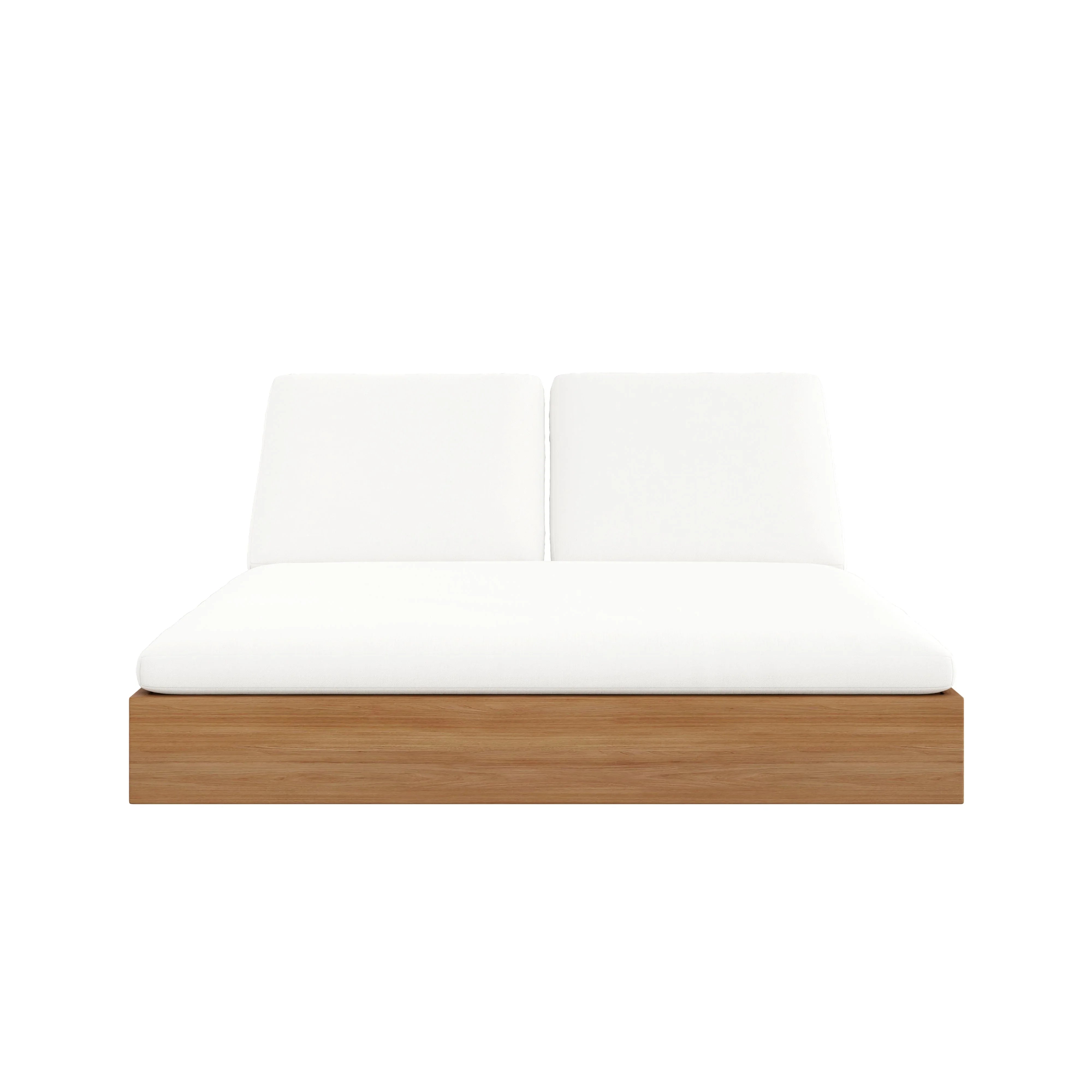 Beja Double Sunbed#Finish_Natural Sanded#Fabric_Canvas Natural