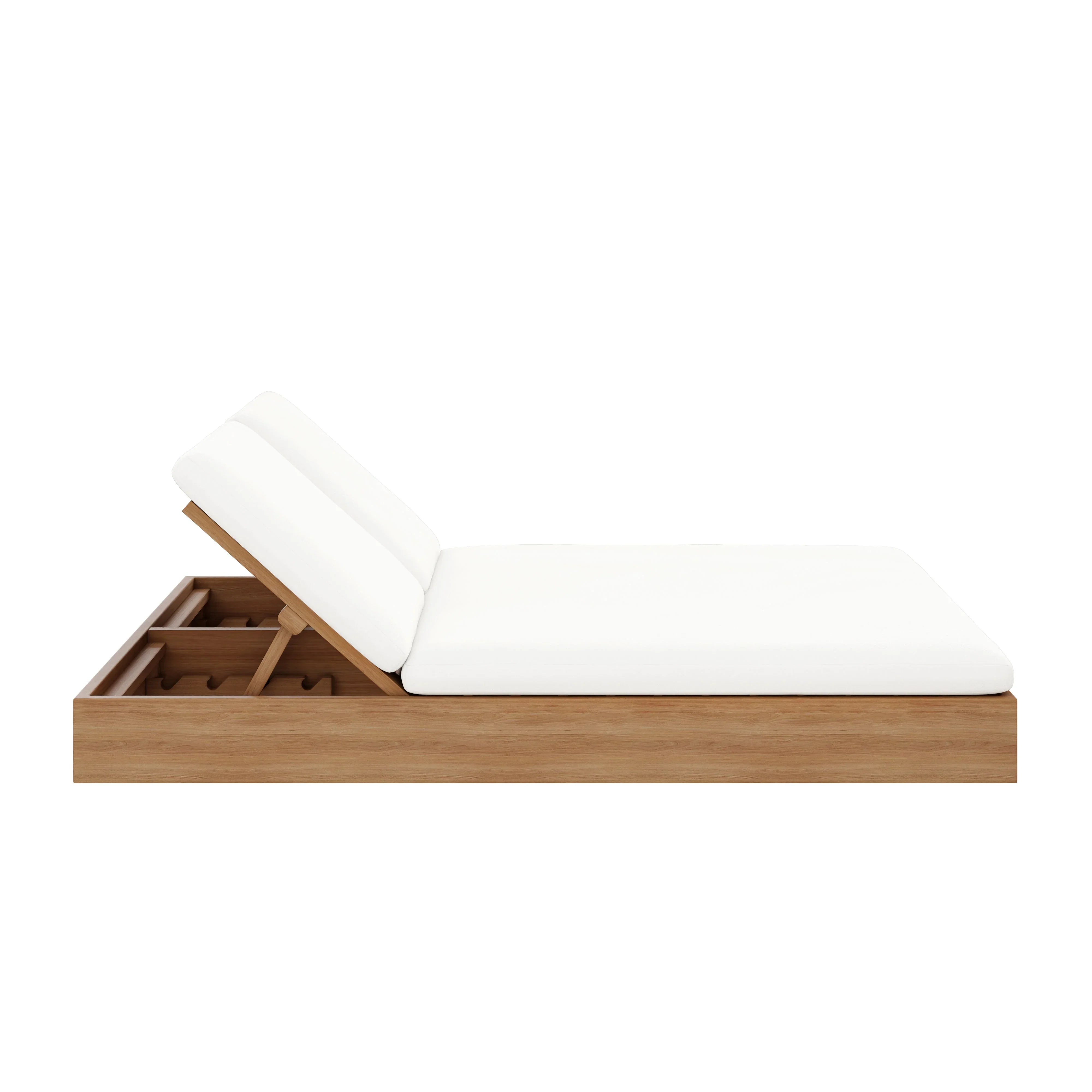 Beja Double Sunbed#Finish_Natural Sanded#Fabric_Canvas Natural