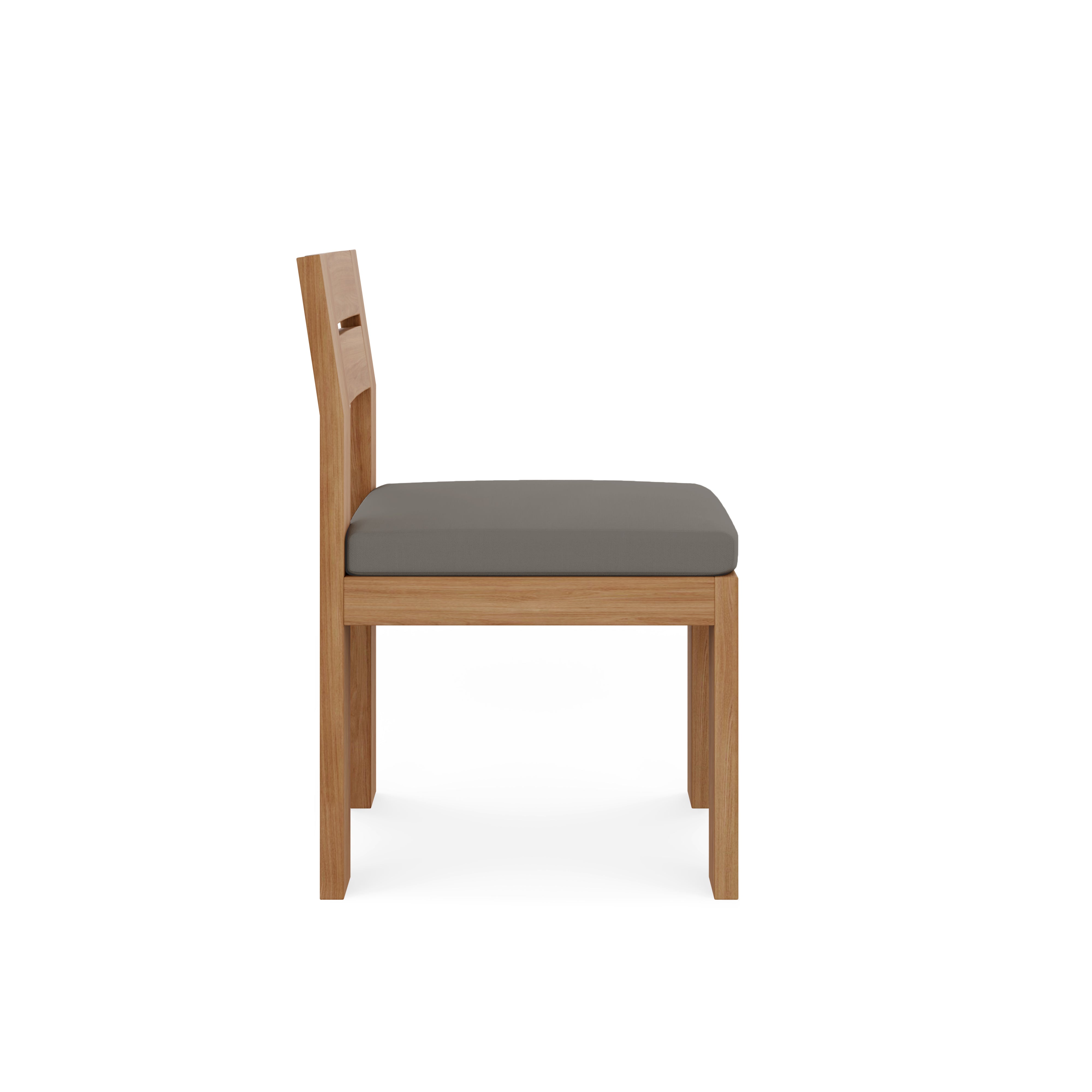 Beja Dining Side Chair#Finish_Natural Sanded#Fabric_Canvas Charcoal