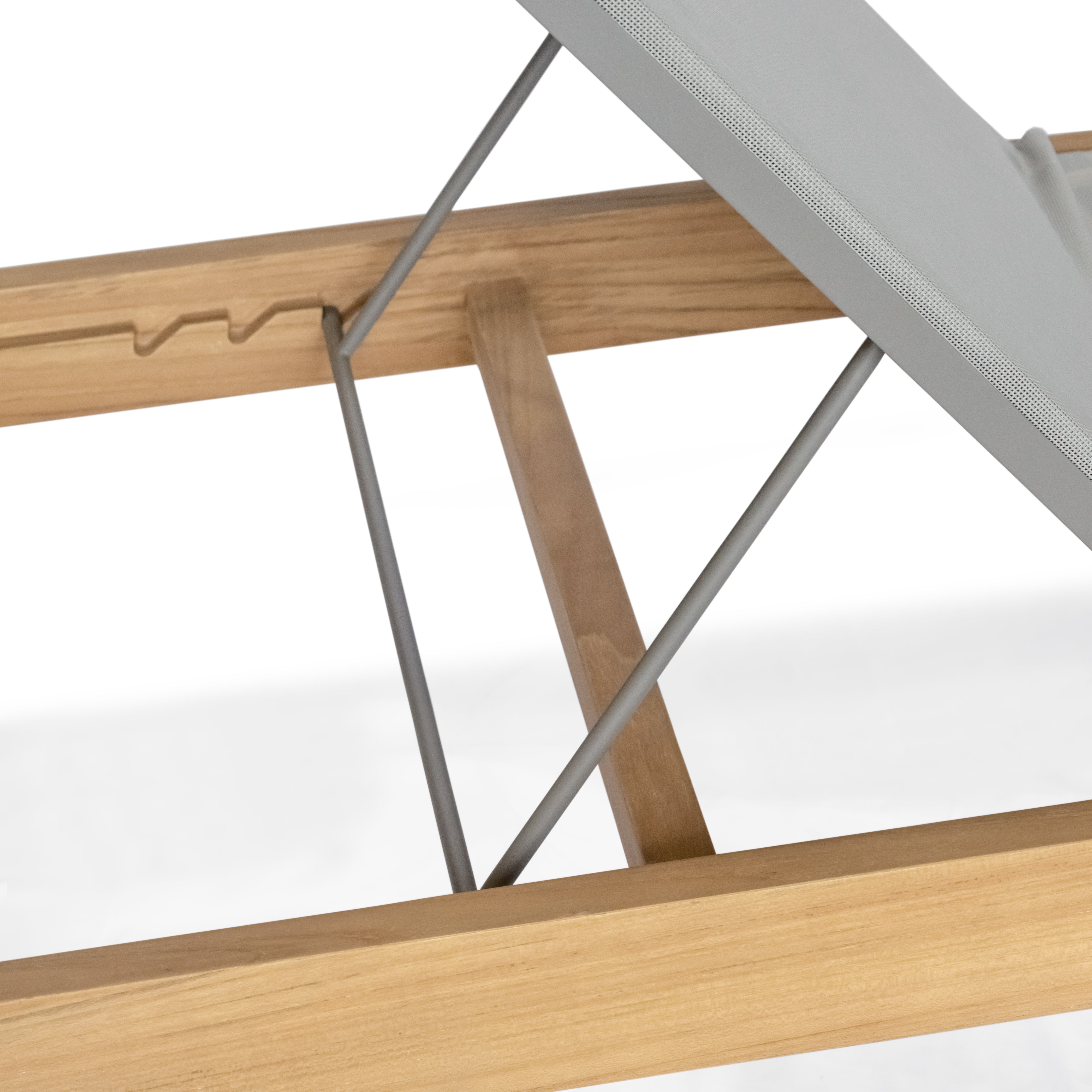 Classic Teak Sling Chaise Lounge