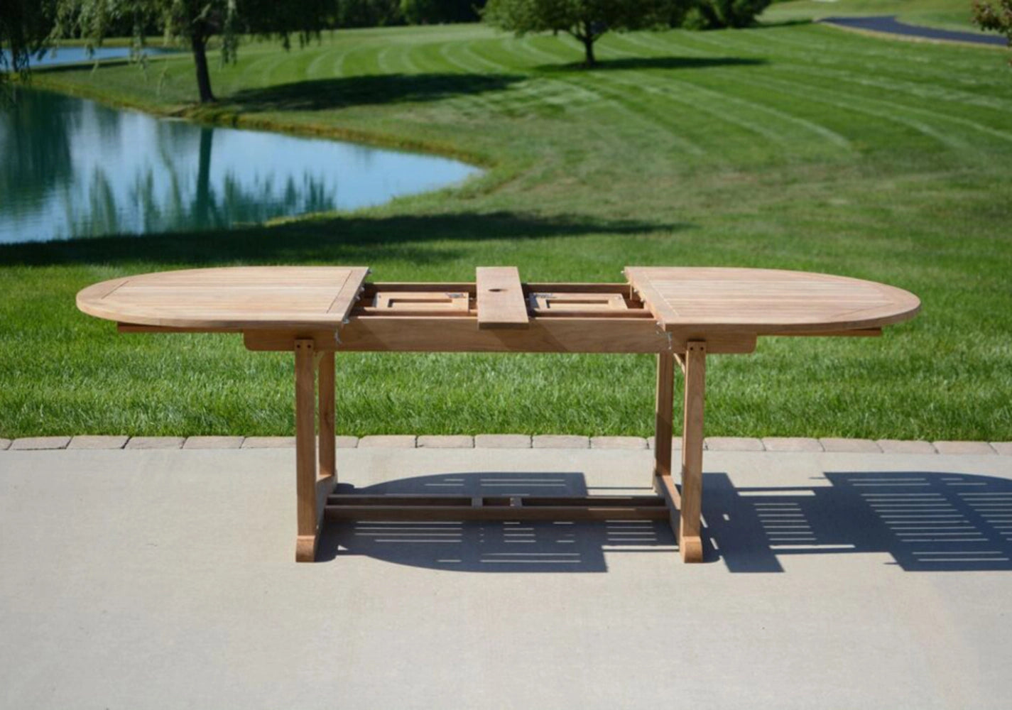 Chelsea Oval Extension Table By Three Birds Casual view 7