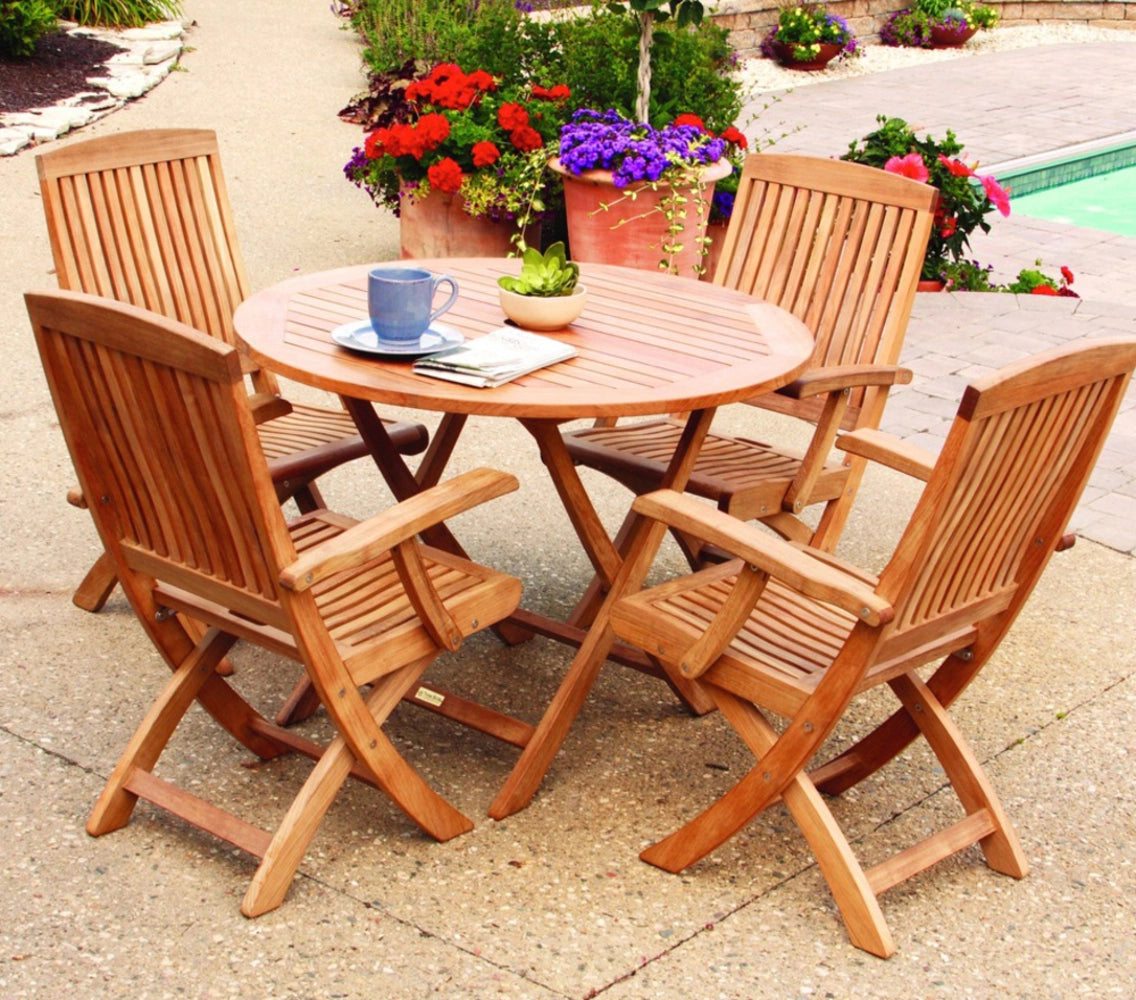Cambridge Round Folding Cafe Table view 7