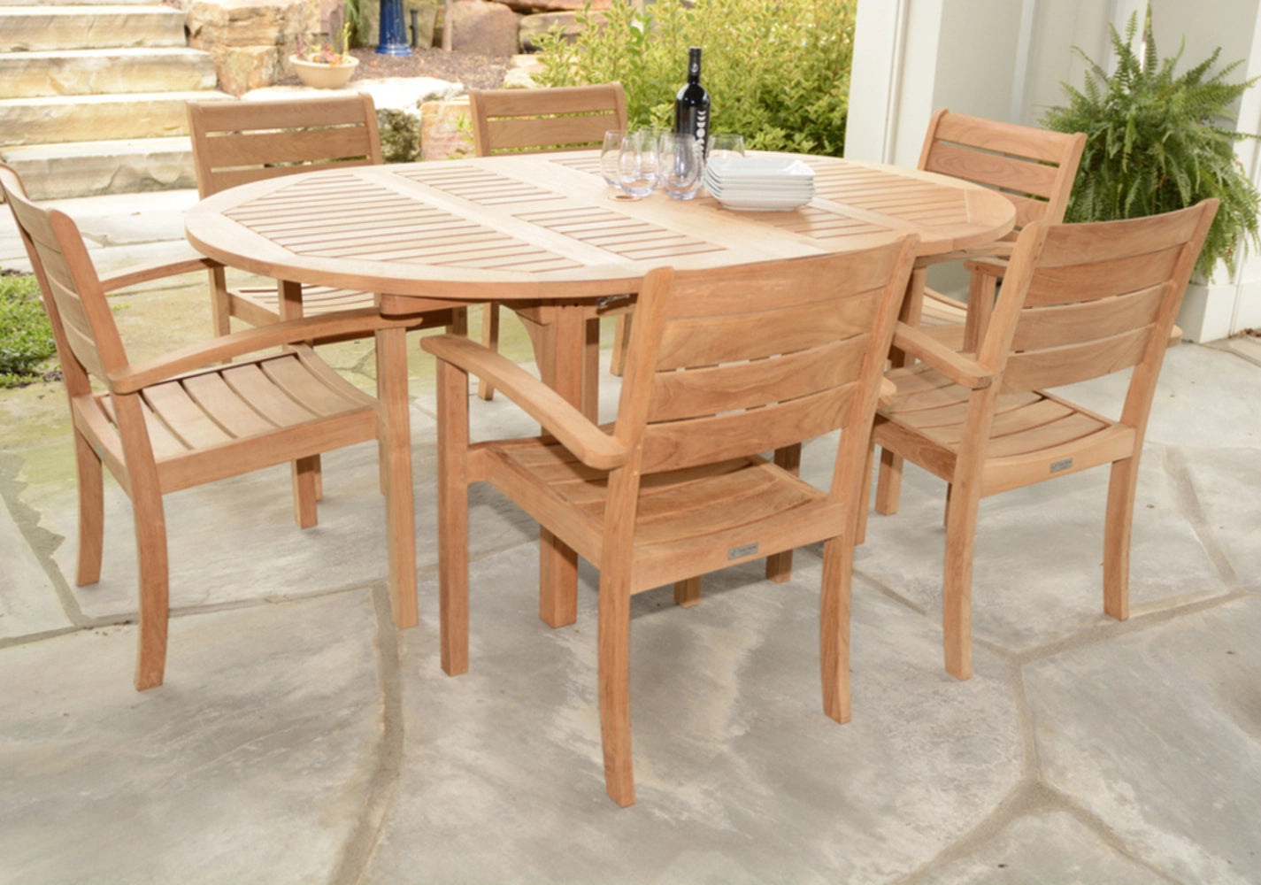 Chelsea 48-72" Round Extension Table By Three Birds Casual view 5