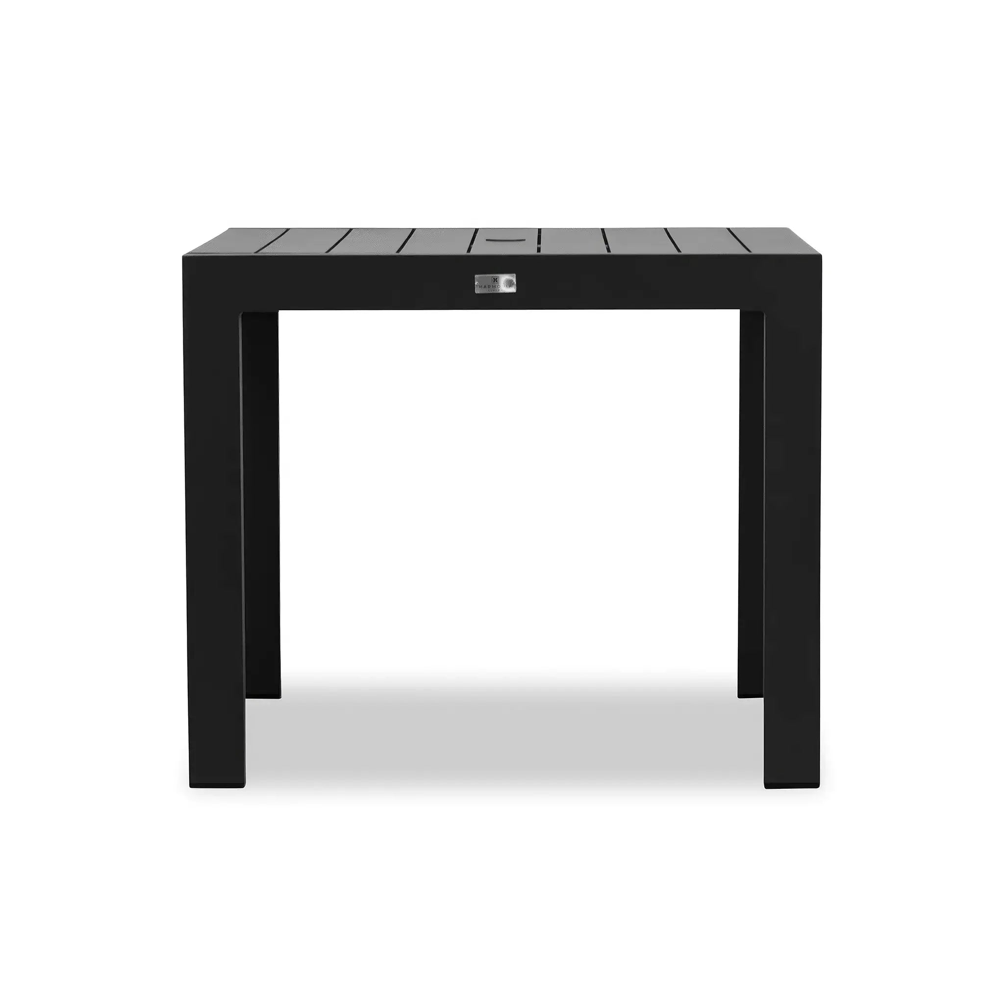 Classic Aluminum 4-Seat Dining Table#Finish_Black