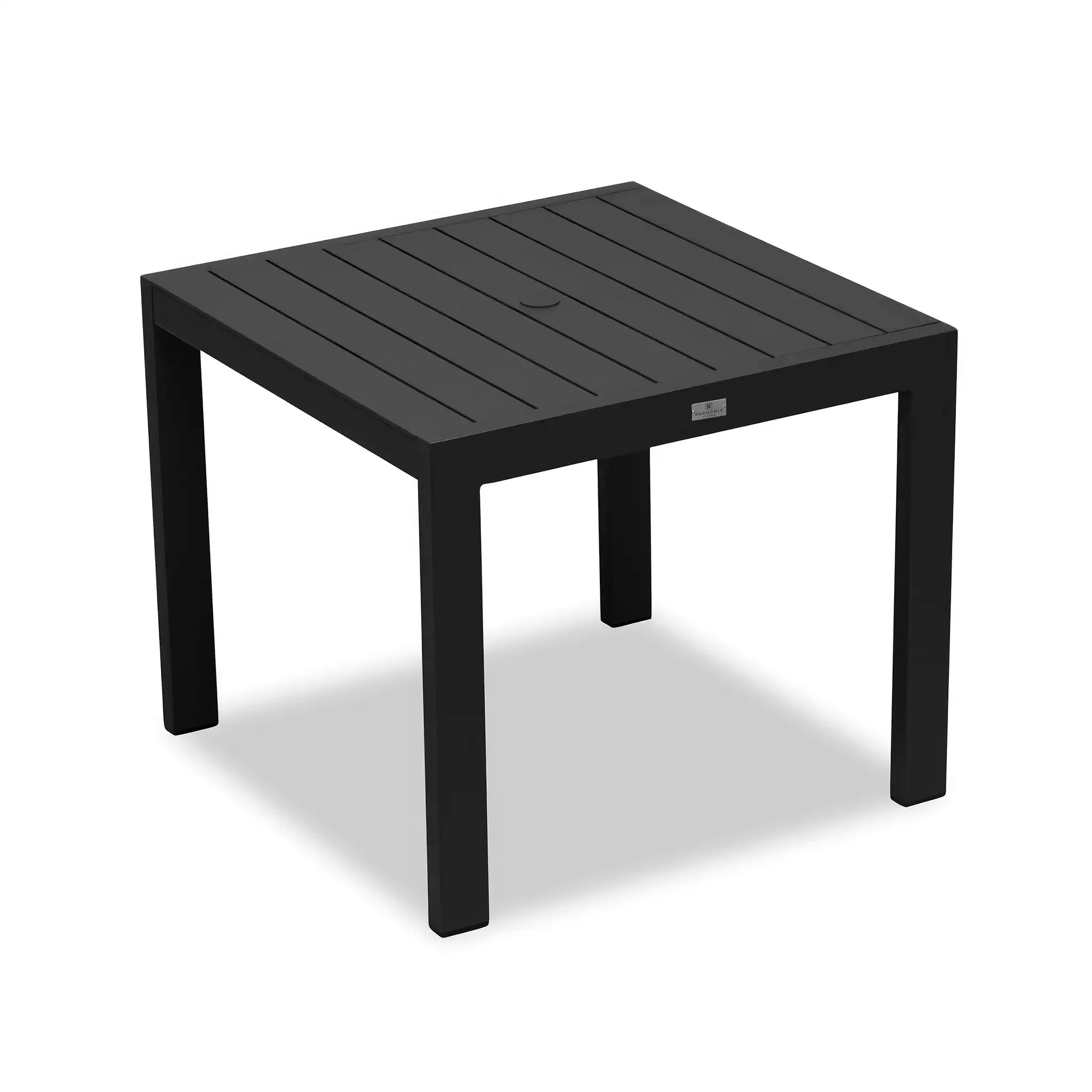 Classic Aluminum 4-Seat Dining Table#Finish_Black