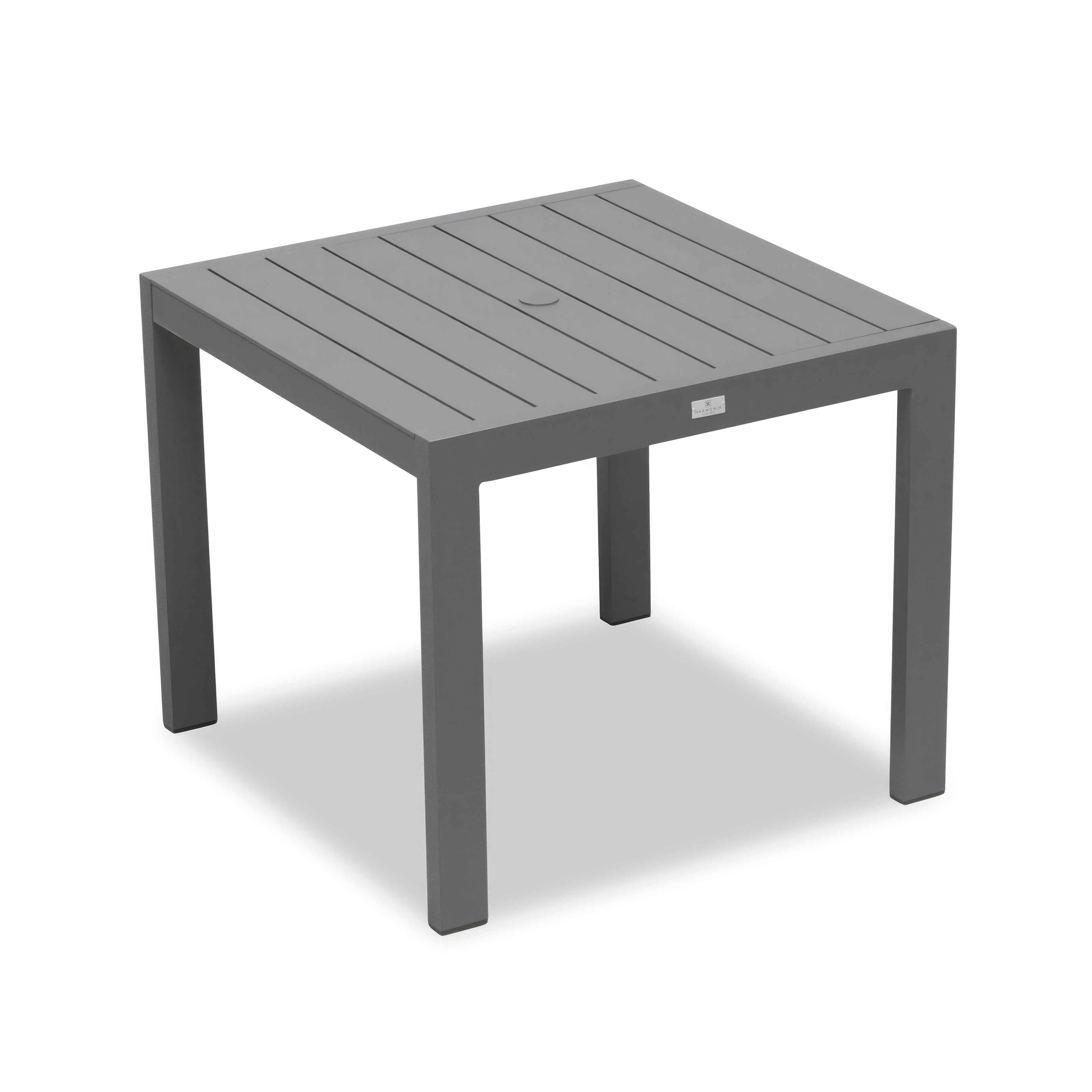 Classic Aluminum 4-Seat Dining Table#Finish_Slate