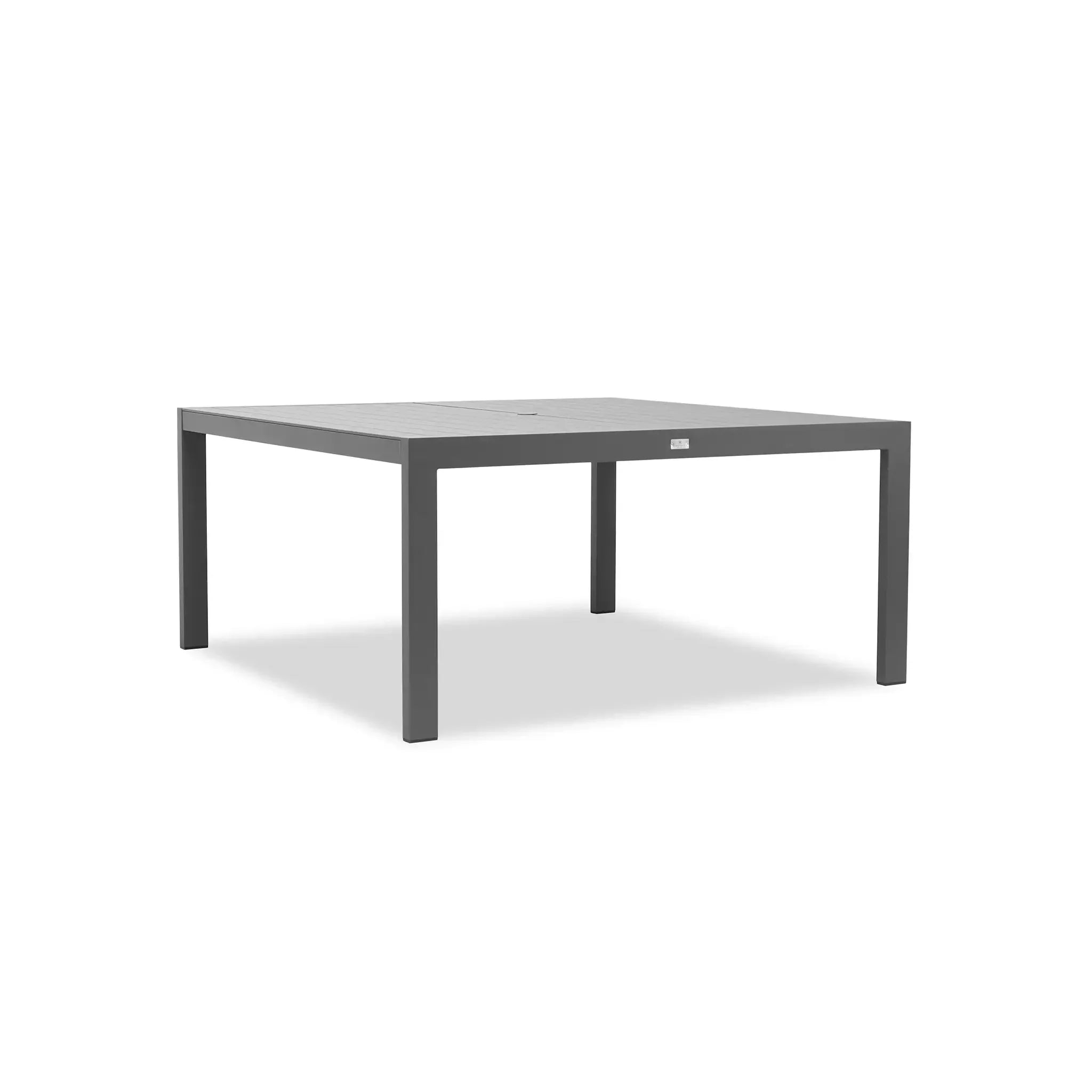 Classic Aluminum 8-Seat Square Dining Table#Finish_Slate