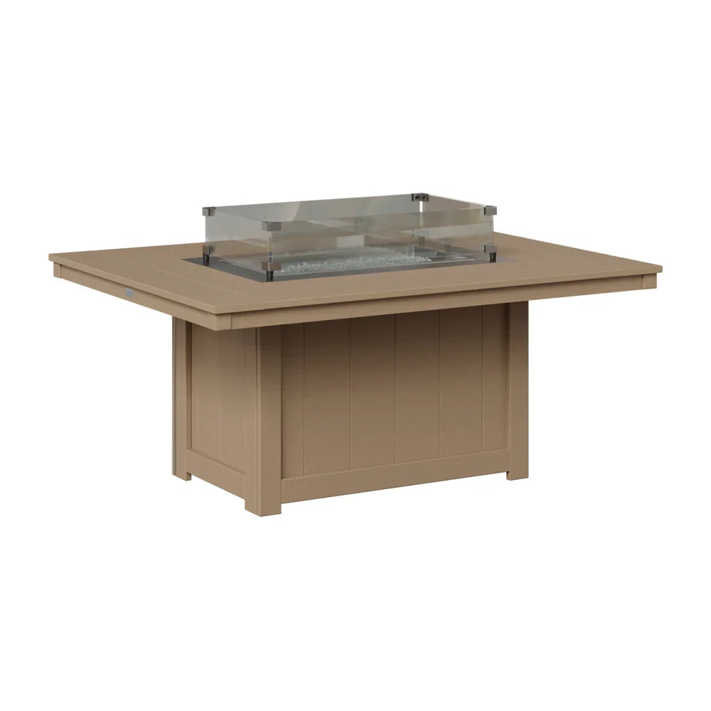 Donoma 42" x 54" Rectangular Fire Pit - Hammered Top Finish