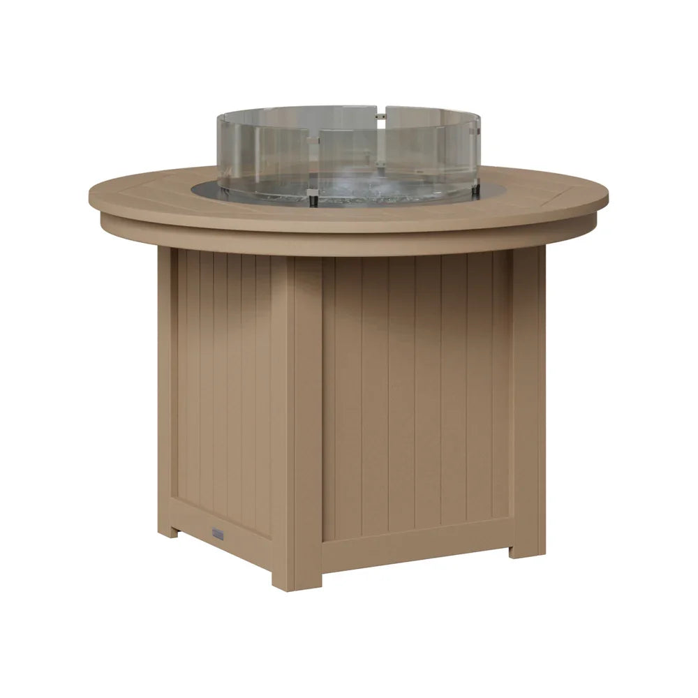 Donoma 44" Round Fire Dining Table - Hammered Top Finish