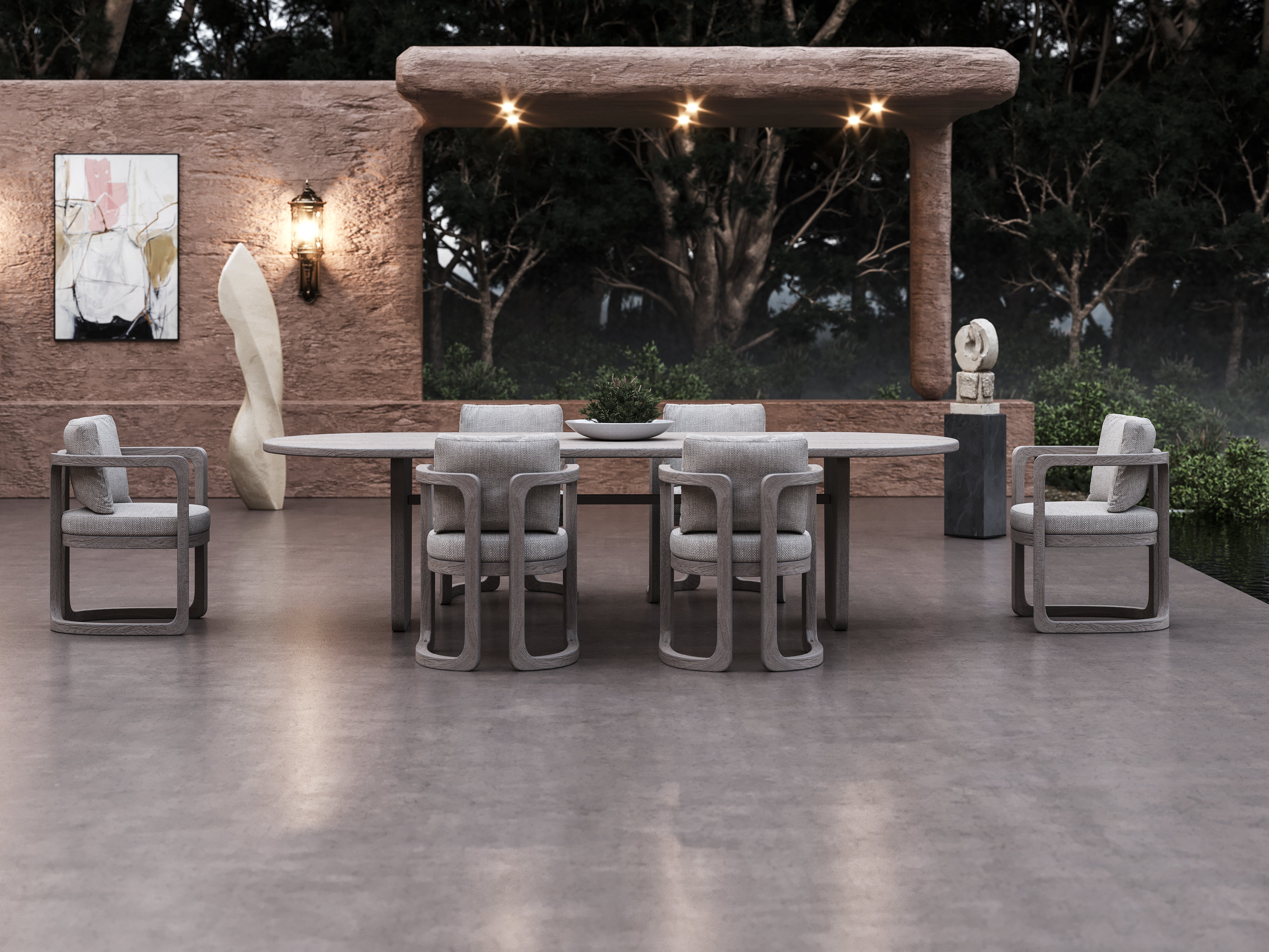 Muse 94" Oval Dining Table