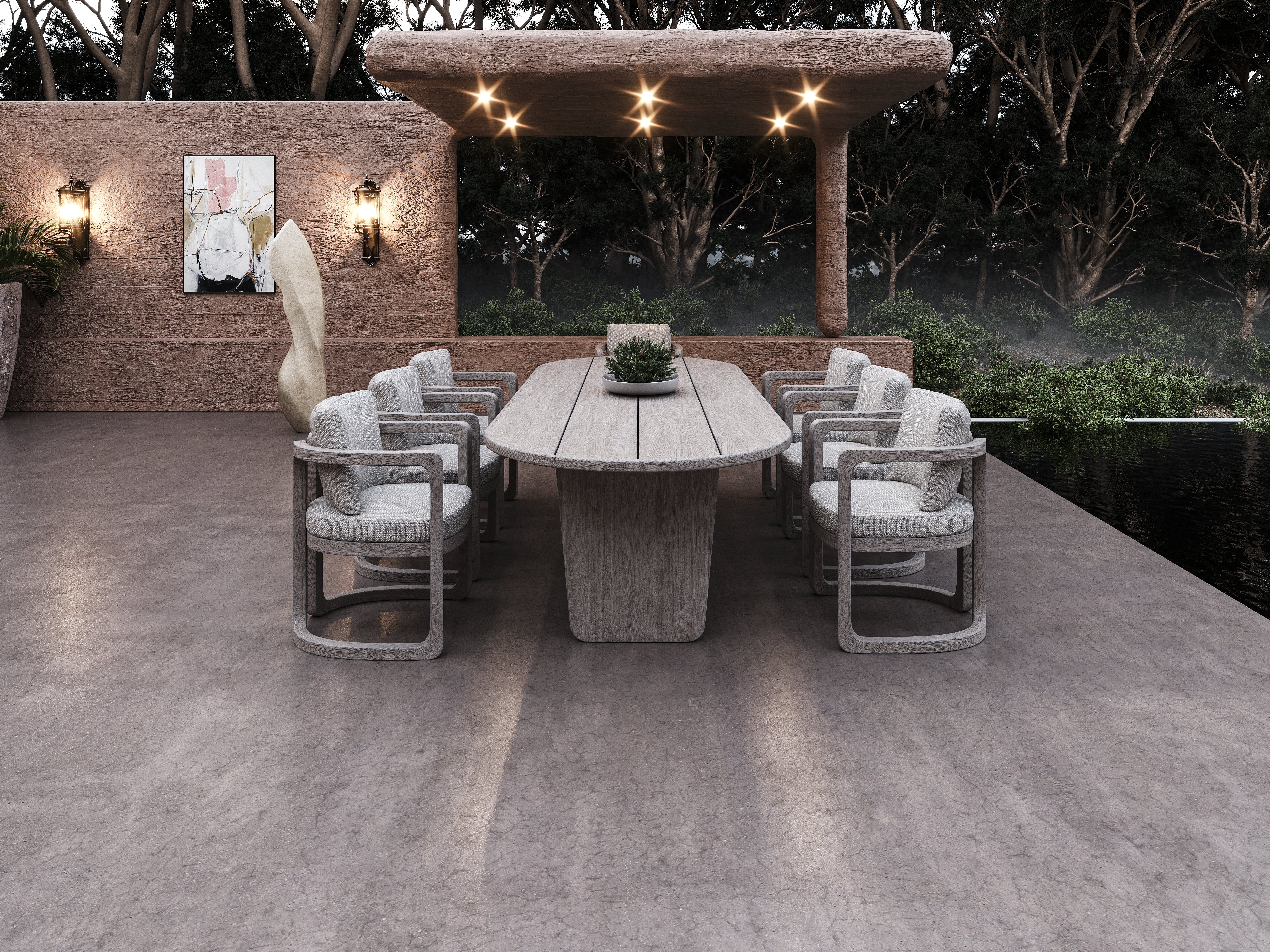 Muse 94" Oval Dining Table