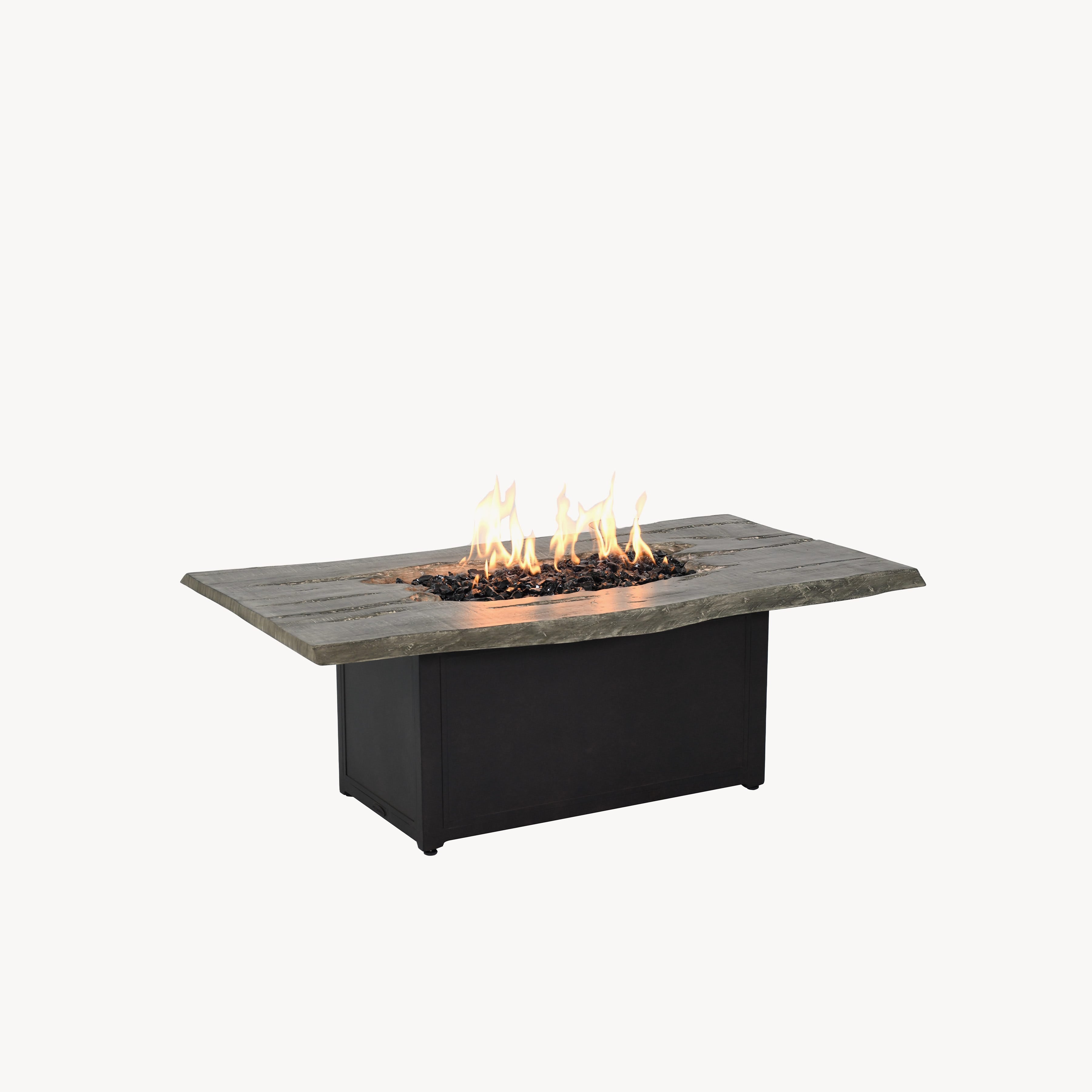 Natures Wood 29" x 54" Rectangular Firepit Coffee Table by Castelle