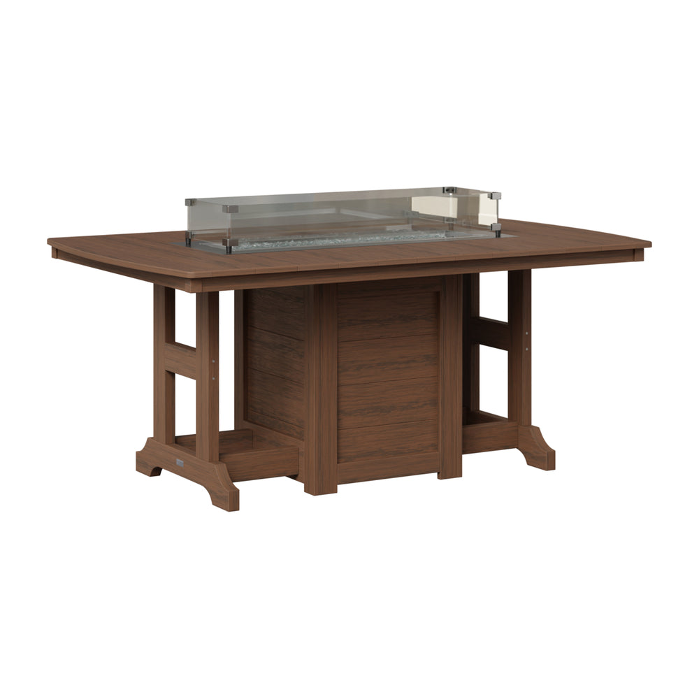 Garden Classic 44" x 72" Rectangular Fire Bar Table view 4