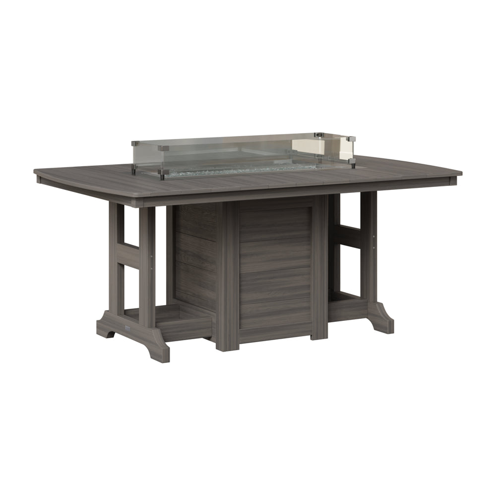Garden Classic 44" x 72" Rectangular Fire Bar Table view 6