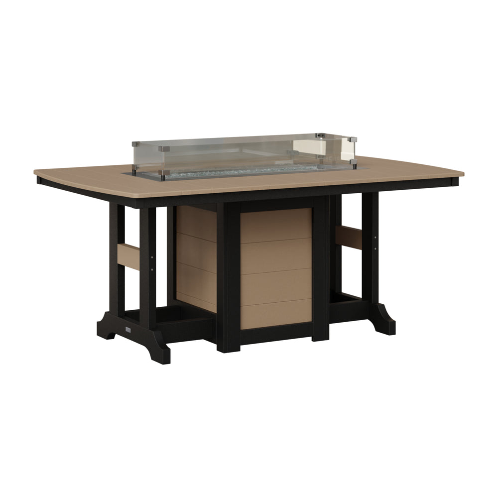 Garden Classic 44" x 72" Rectangular Fire Bar Table view 10