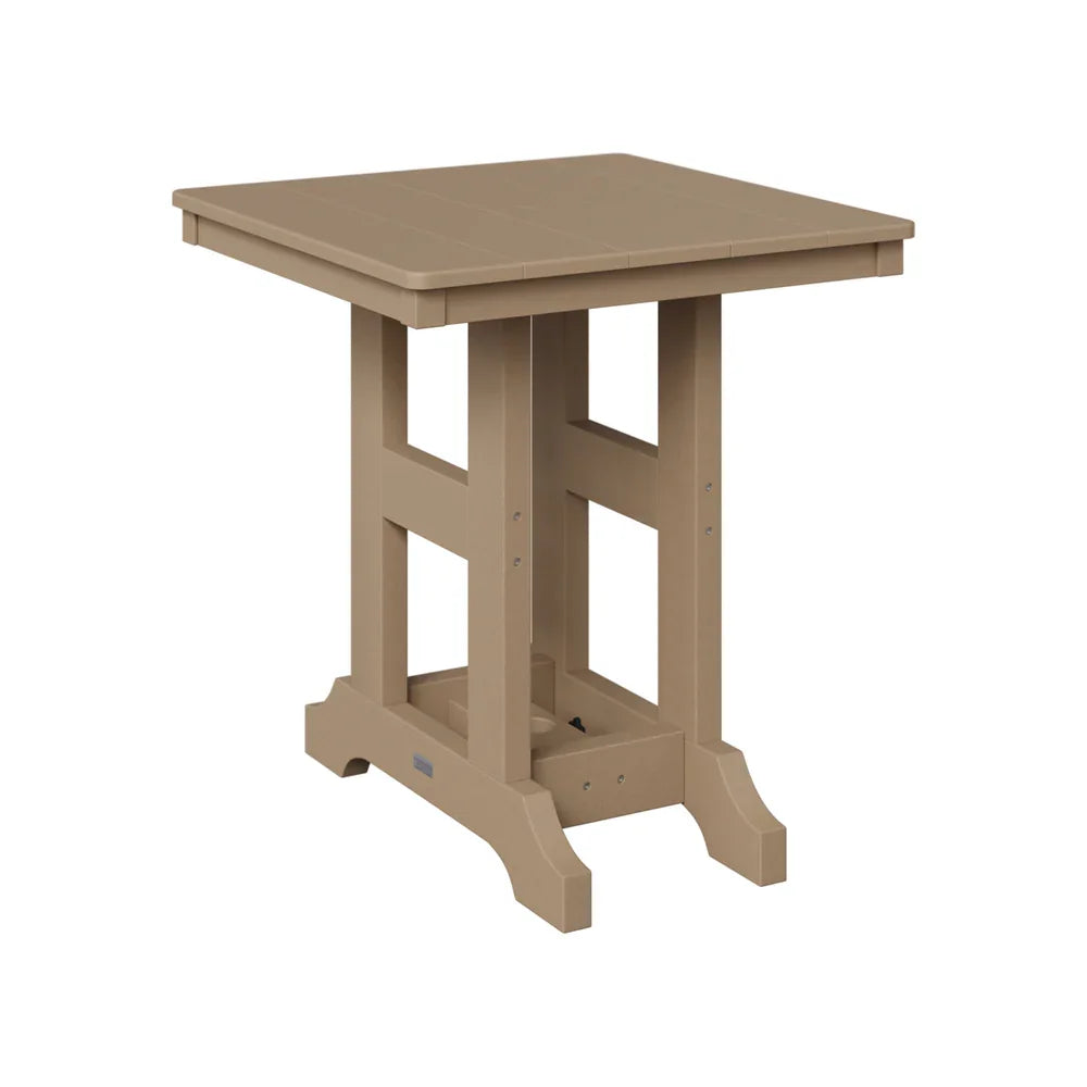 Garden Classic 28" Square Dining Table - Hammered Top Finish