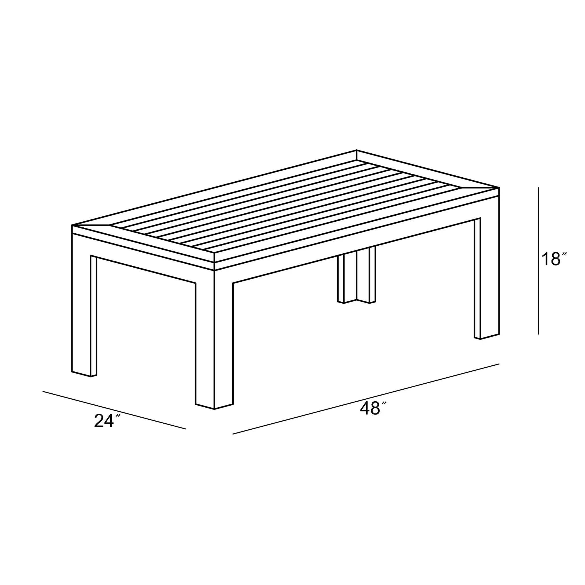 Harmonia Living Ando Teak Rectangular Coffee Table 5