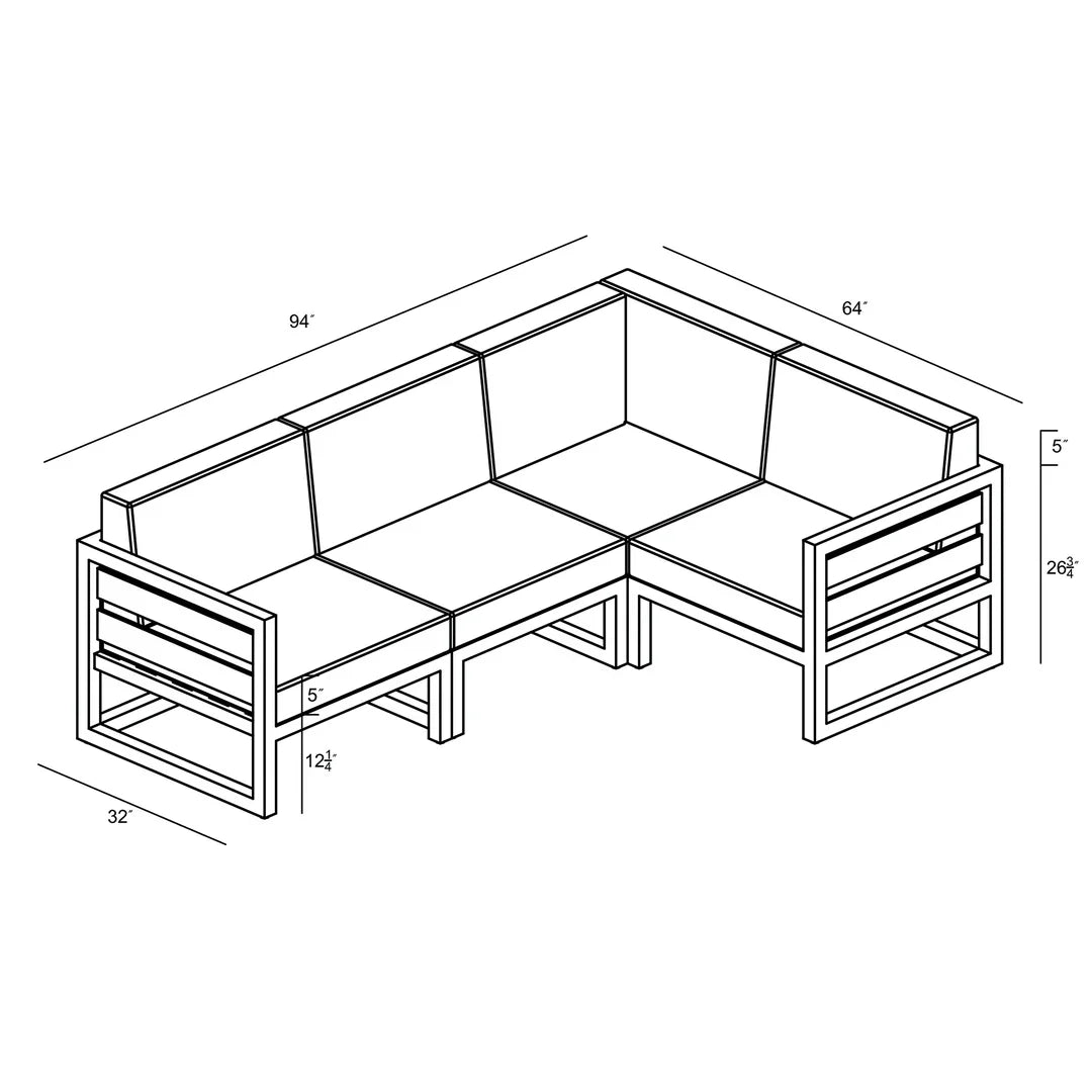 Avion 4 Piece Sectional Set